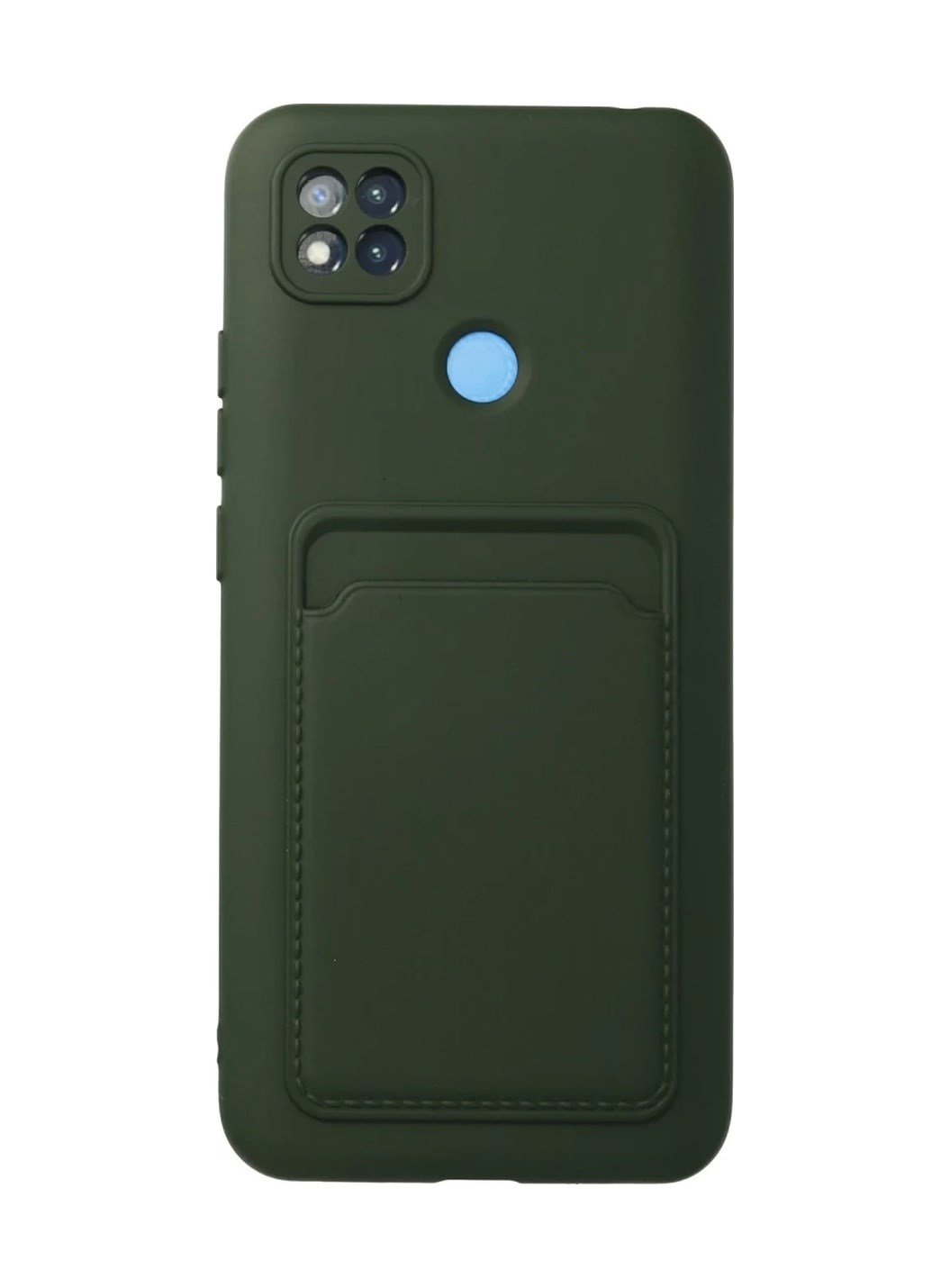 Xiaomi Redmi 9c Uyumlu Kılıf Kelvin Kartvizitli Silikon - Koyu Yeşil Belirtilmemiş