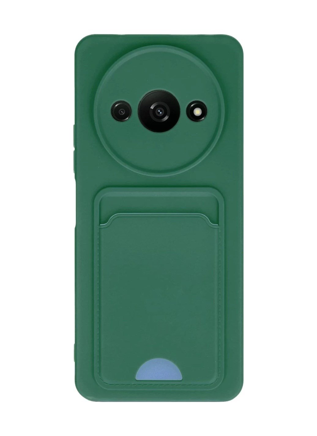 Xiaomi Redmi A3 4g Uyumlu Kılıf Kelvin Kartvizitli Silikon - Koyu Yeşil Belirtilmemiş