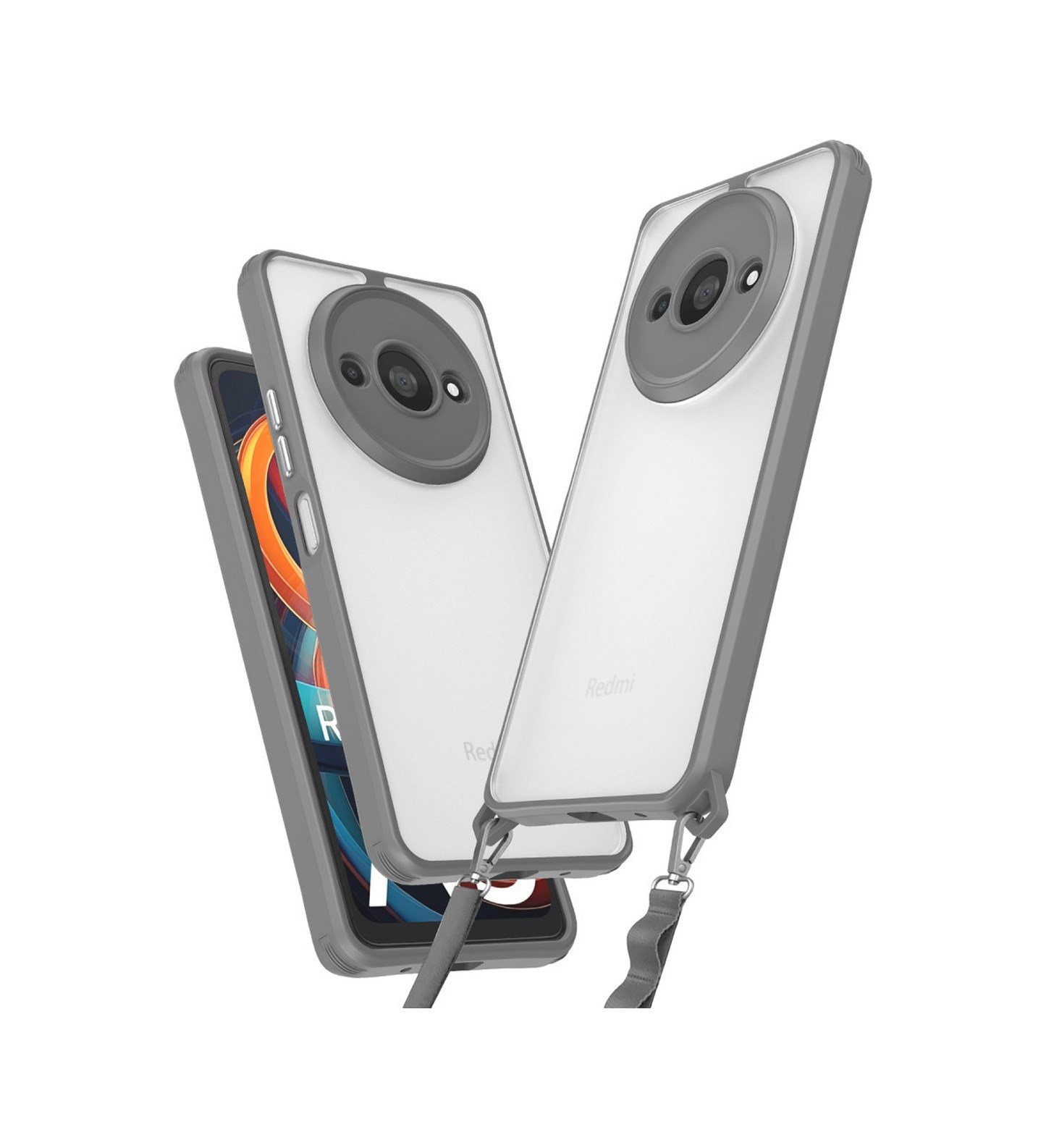 Xiaomi Redmi A3 4g Uyumlu Kılıf Penta Silikon Kılıf - Titan Gri Belirtilmemiş