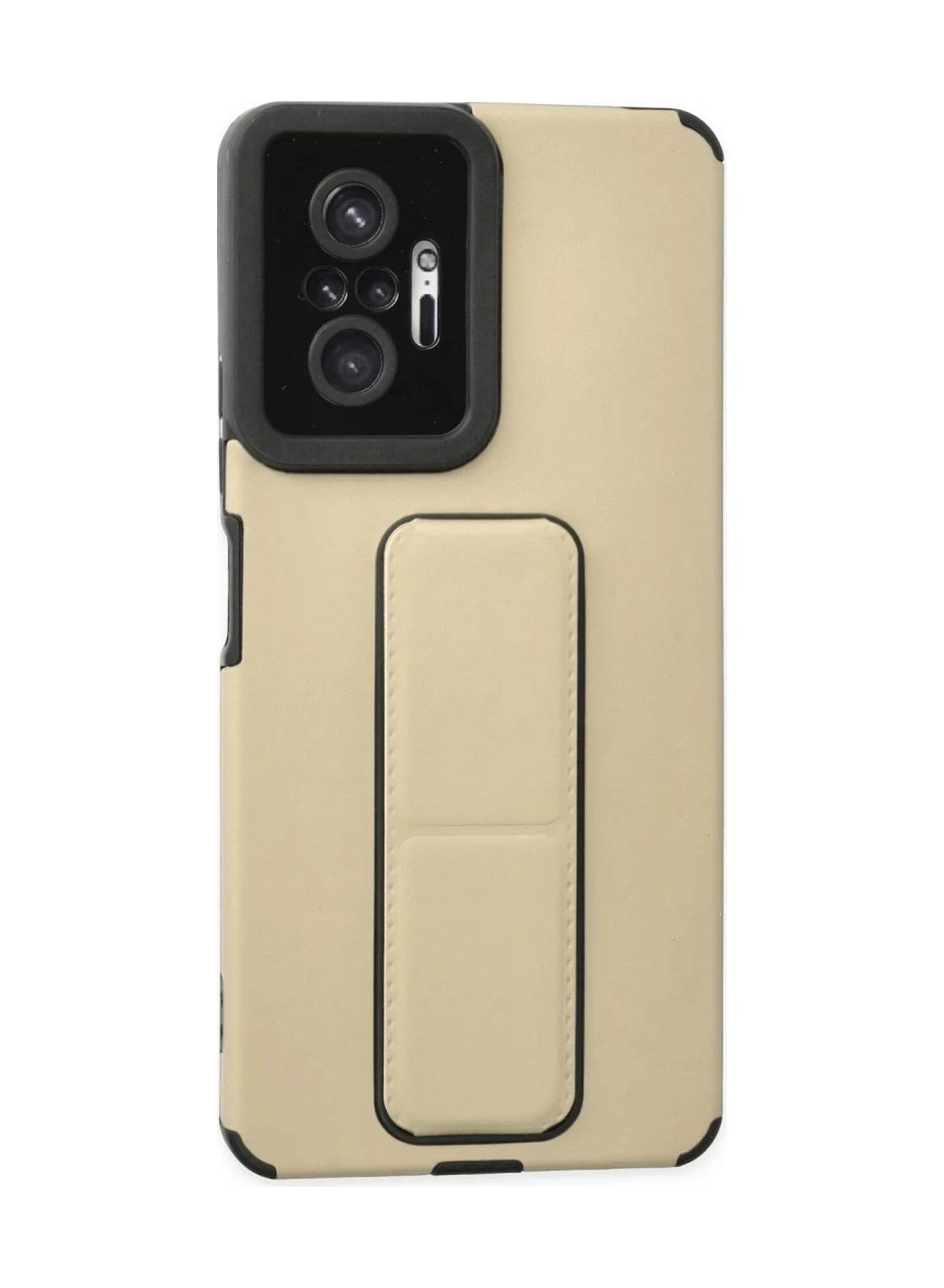 Xiaomi Redmi Note 10 Pro Uyumlu Kılıf Mega Standlı Silikon - Gold Belirtilmemiş