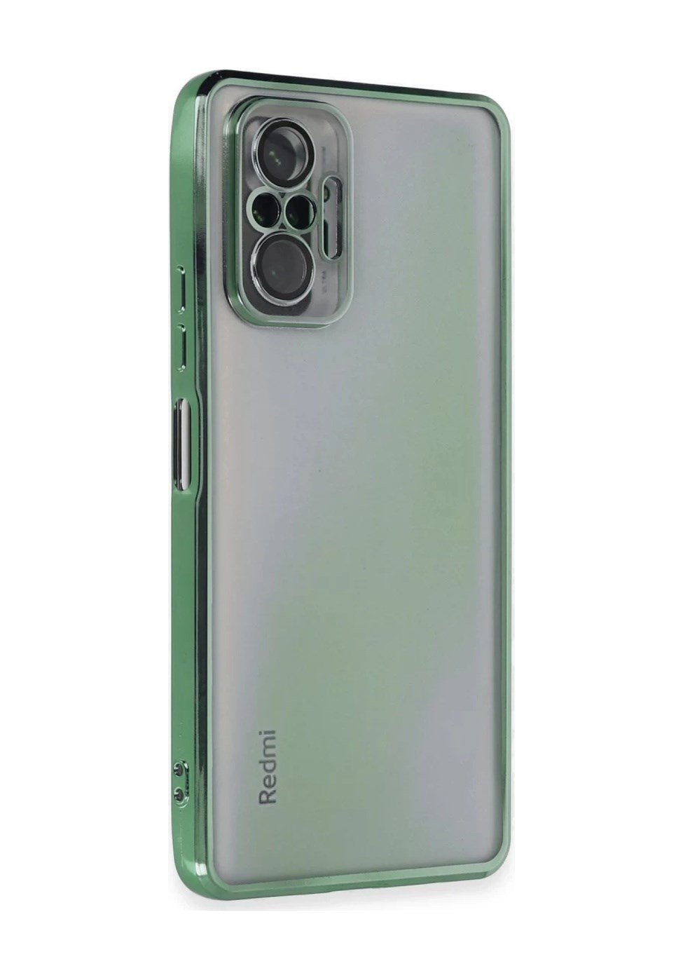 Xiaomi Redmi Note 10 Pro Uyumlu Kılıf Lensli Silikon - Yeşil Belirtilmemiş