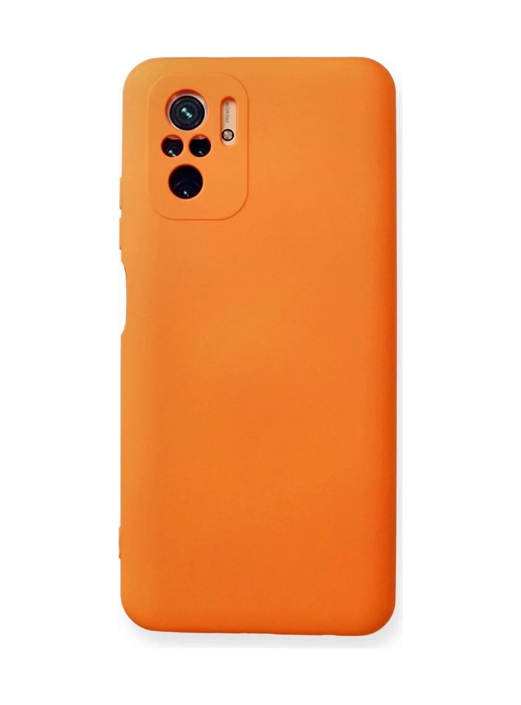 Xiaomi Redmi Note 10 Uyumlu Kılıf Nano İçi Kadife Silikon - Turuncu Belirtilmemiş