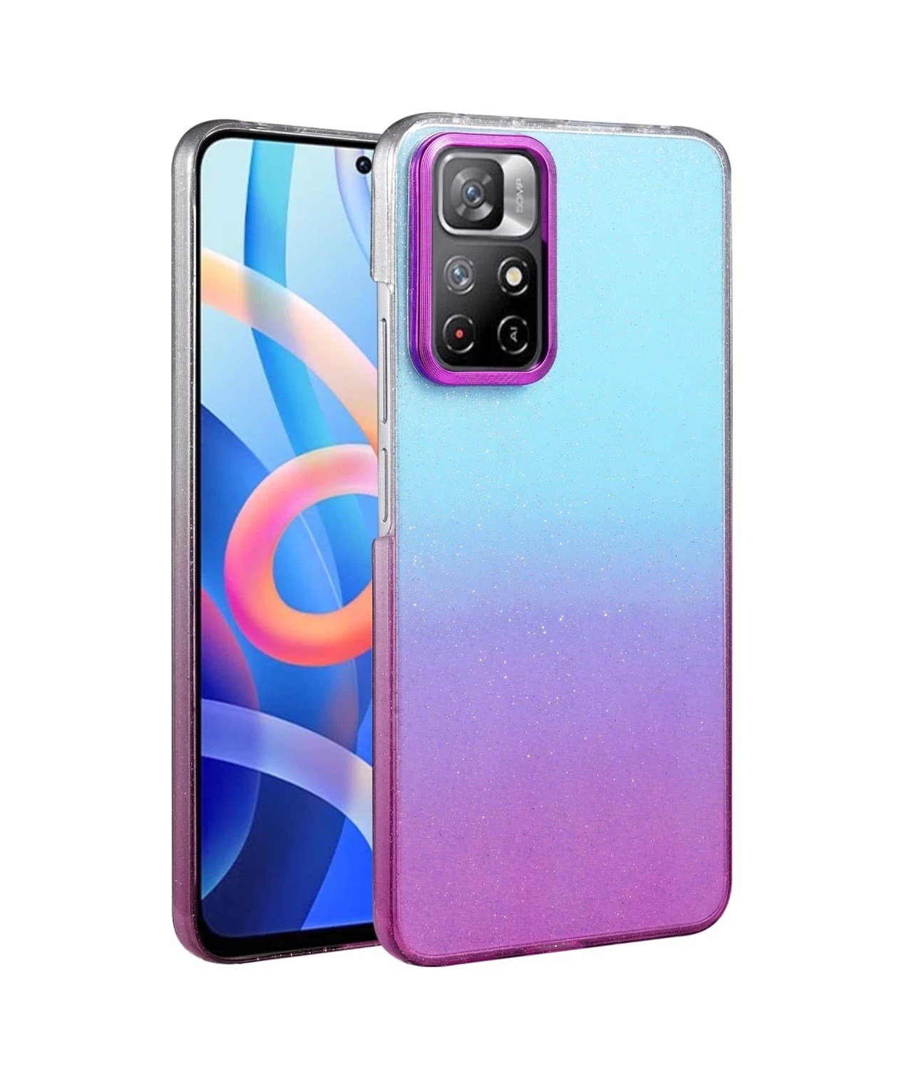 Xiaomi Redmi Note 11 Pro Uyumlu Glossy Kapak - Mor Belirtilmemiş