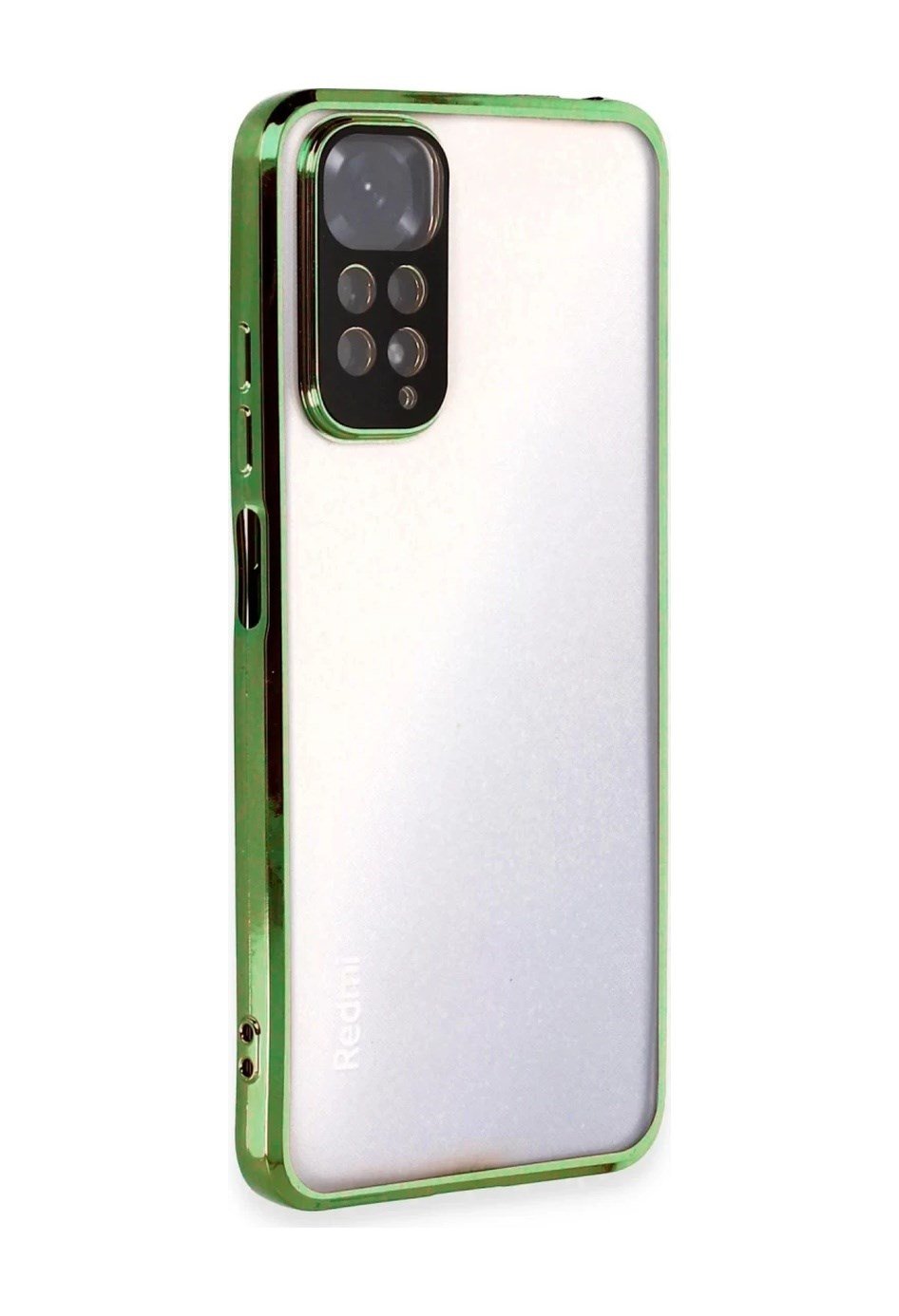 Xiaomi Redmi Note 11 Uyumlu Kılıf Lensli Silikon - Yeşil Belirtilmemiş