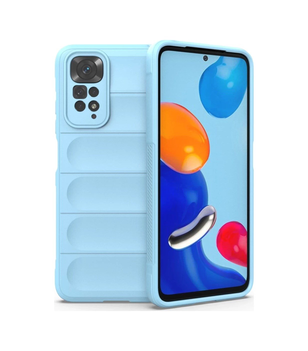 Xiaomi Redmi Note 11 Uyumlu Kılıf Optimum Silikon - Sky Blue Belirtilmemiş