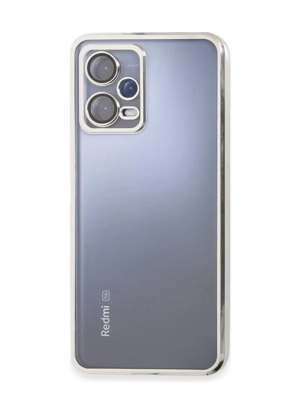 Xiaomi Redmi Note 12 5g Uyumlu Kılıf Lensli Silikon - Gümüş Belirtilmemiş