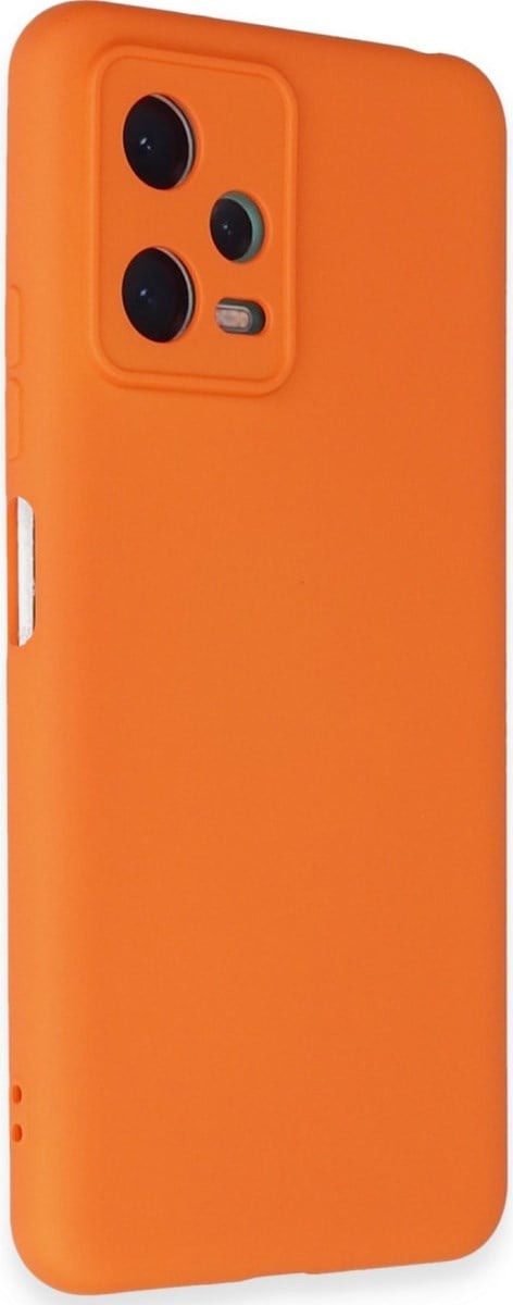 Xiaomi Redmi Note 12 5g Uyumlu Kılıf Nano İçi Kadife Silikon - Turuncu Belirtilmemiş