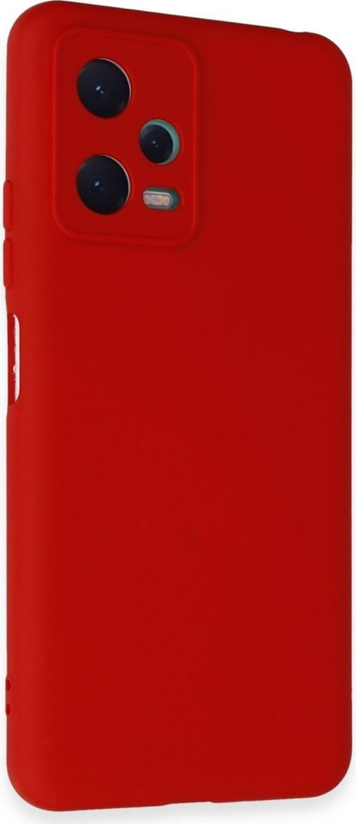 Xiaomi Redmi Note 12 5g Uyumlu Kılıf Nano İçi Kadife Silikon - Kırmızı Belirtilmemiş