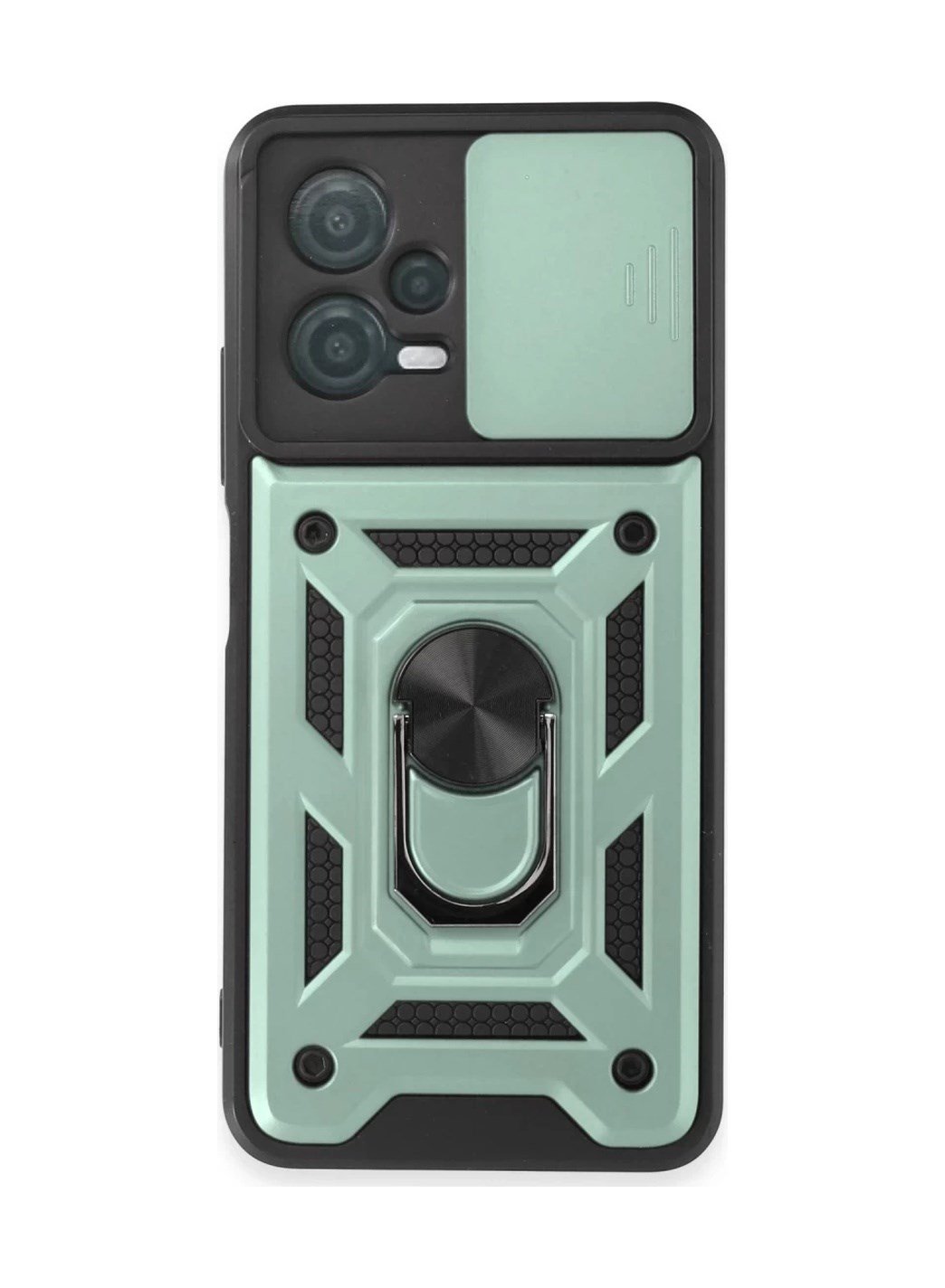 Xiaomi Redmi Note 12 5g Uyumlu Kılıf Pars Lens Yüzüklü Silikon - Yeşil Belirtilmemiş