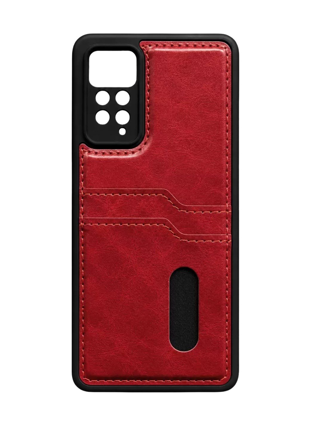 Xiaomi Redmi Note 12 Pro 4g Uyumlu Kılıf Sara Kartvizitli Deri Kılıf - Kırmızı Belirtilmemiş