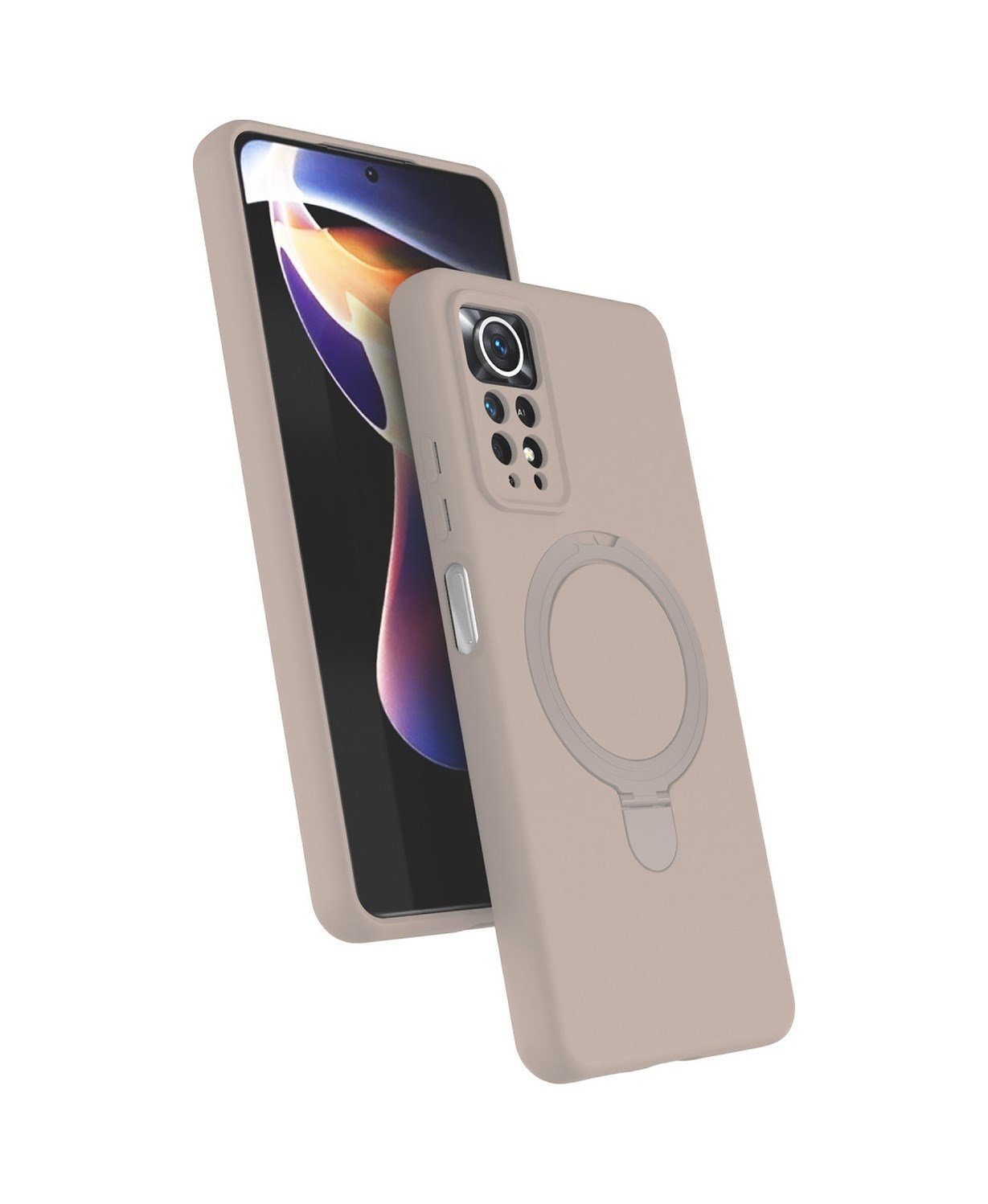 Xiaomi Redmi Note 12 Pro 4g Uyumlu Regal Magsafe Standlı Kapak - Çöl Titanyum Belirtilmemiş