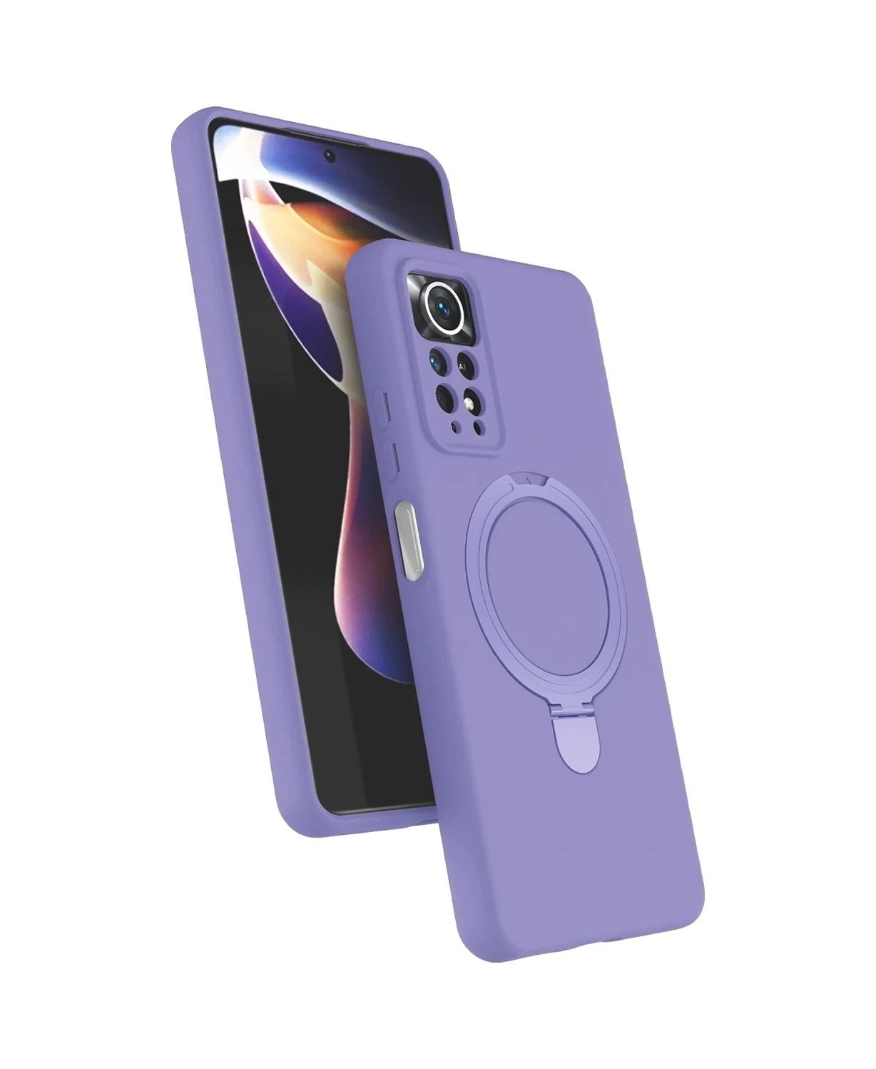 Xiaomi Redmi Note 12 Pro 4g Uyumlu Regal Magsafe Standlı Kapak - Lila Belirtilmemiş