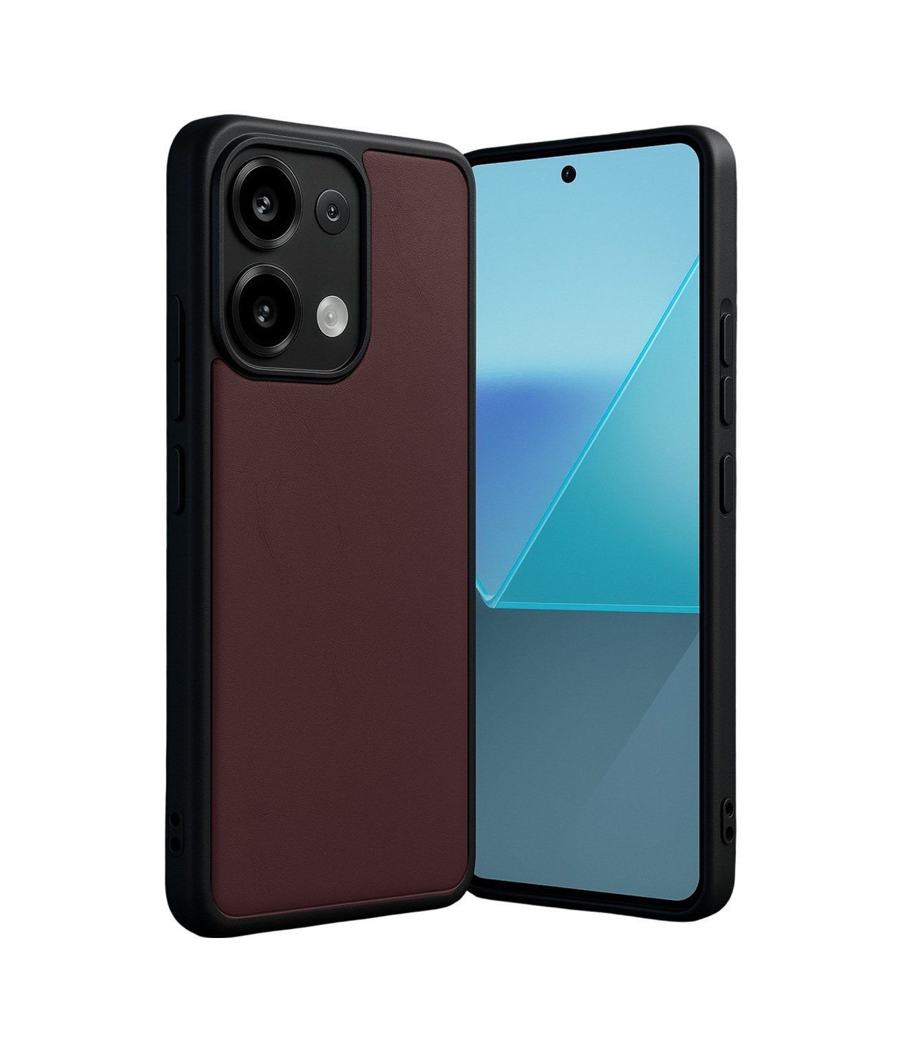 Xiaomi Redmi Note 13 4g Uyumlu Kılıf Aras Deri Kapak - Bordo Belirtilmemiş