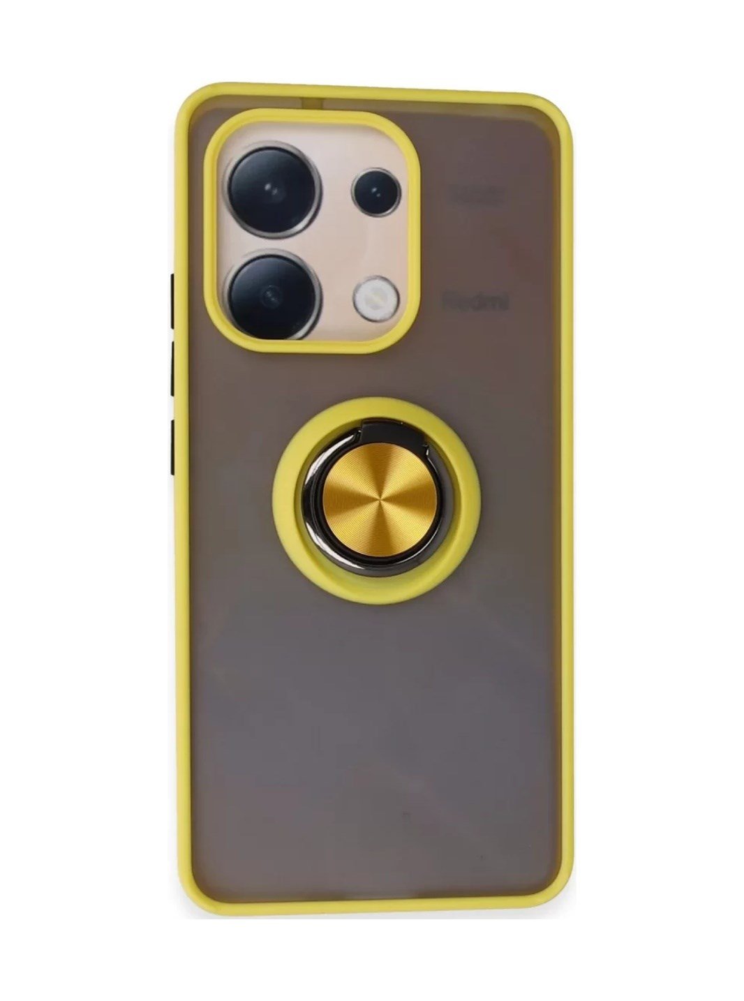 Xiaomi Redmi Note 13 4g Uyumlu Kılıf Montreal Yüzüklü Silikon Kapak - Sarı Belirtilmemiş