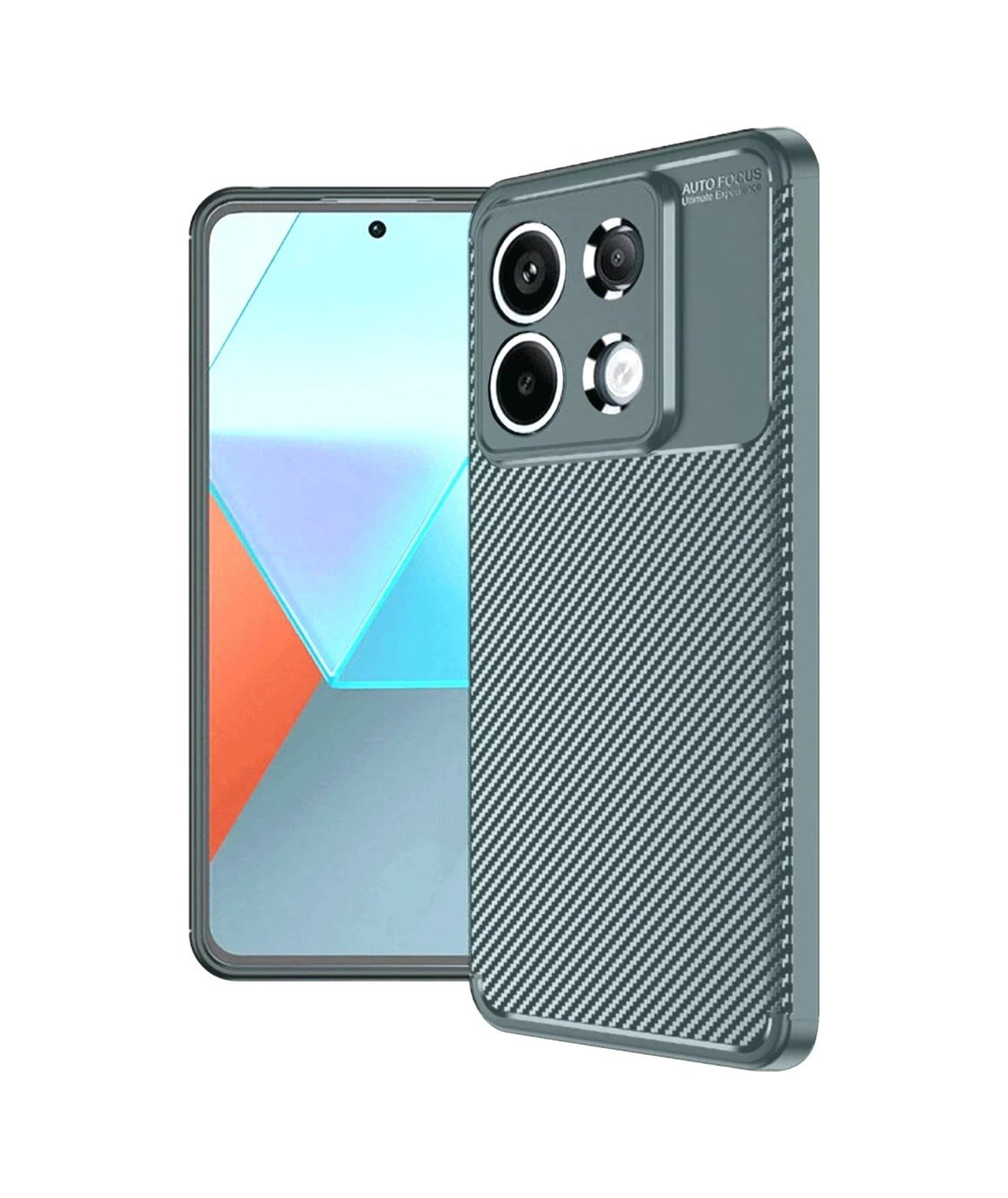Xiaomi Redmi Note 13 Pro 4g Uyumlu Kılıf Auto Focus Karbon Kapak - Gri Belirtilmemiş