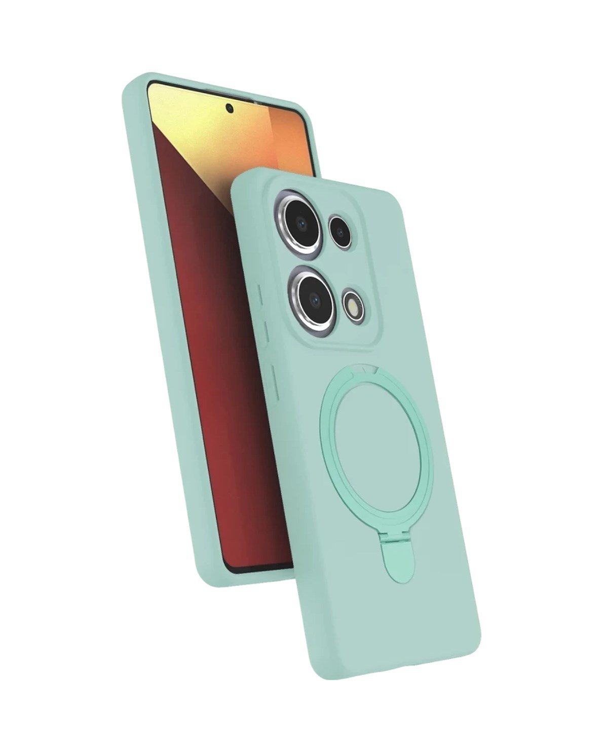 Xiaomi Redmi Note 13 Pro 4g Uyumlu Regal Magsafe Standlı Kapak - Su Yeşili Belirtilmemiş