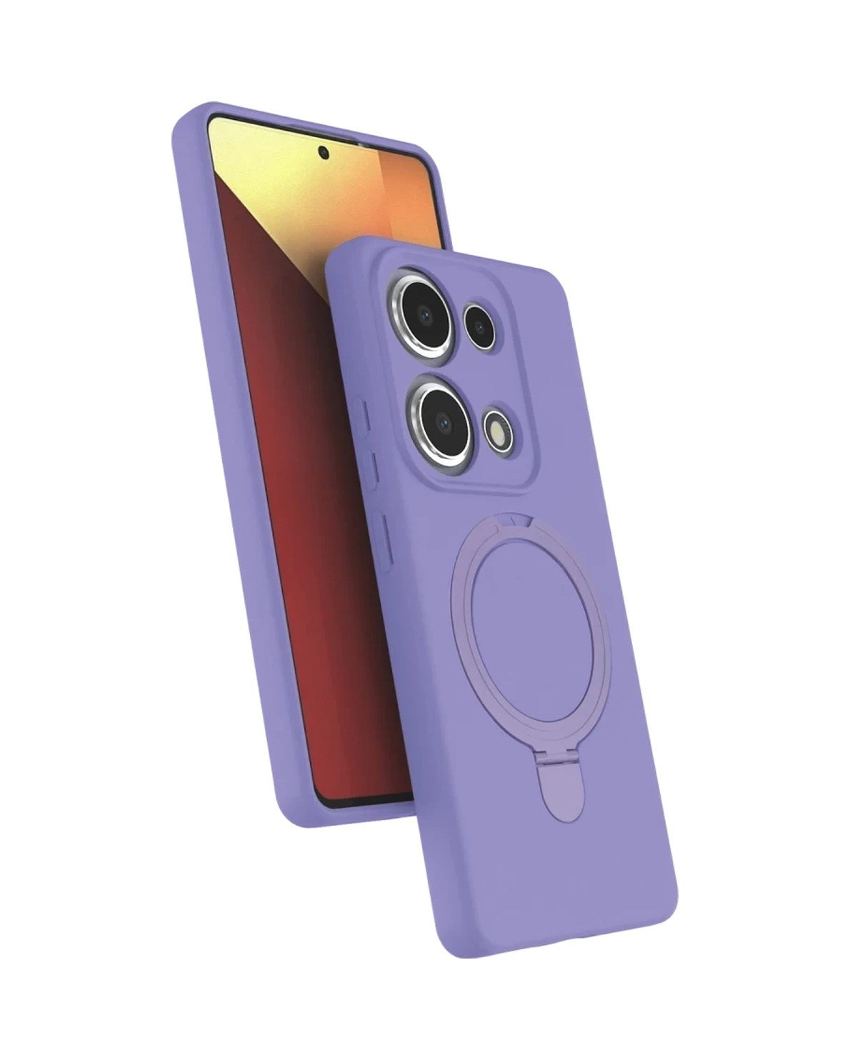 Xiaomi Redmi Note 13 Pro 4g Uyumlu Regal Magsafe Standlı Kapak - Lila Belirtilmemiş