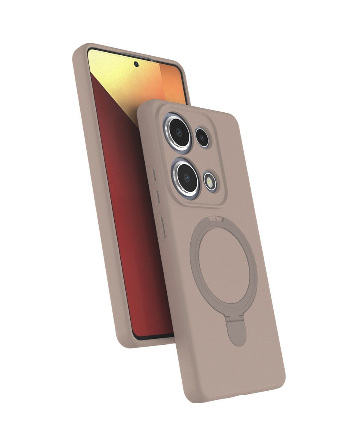 Xiaomi Redmi Note 13 Pro 4g Uyumlu Regal Magsafe Standlı Kapak - Çöl Titanyum Belirtilmemiş