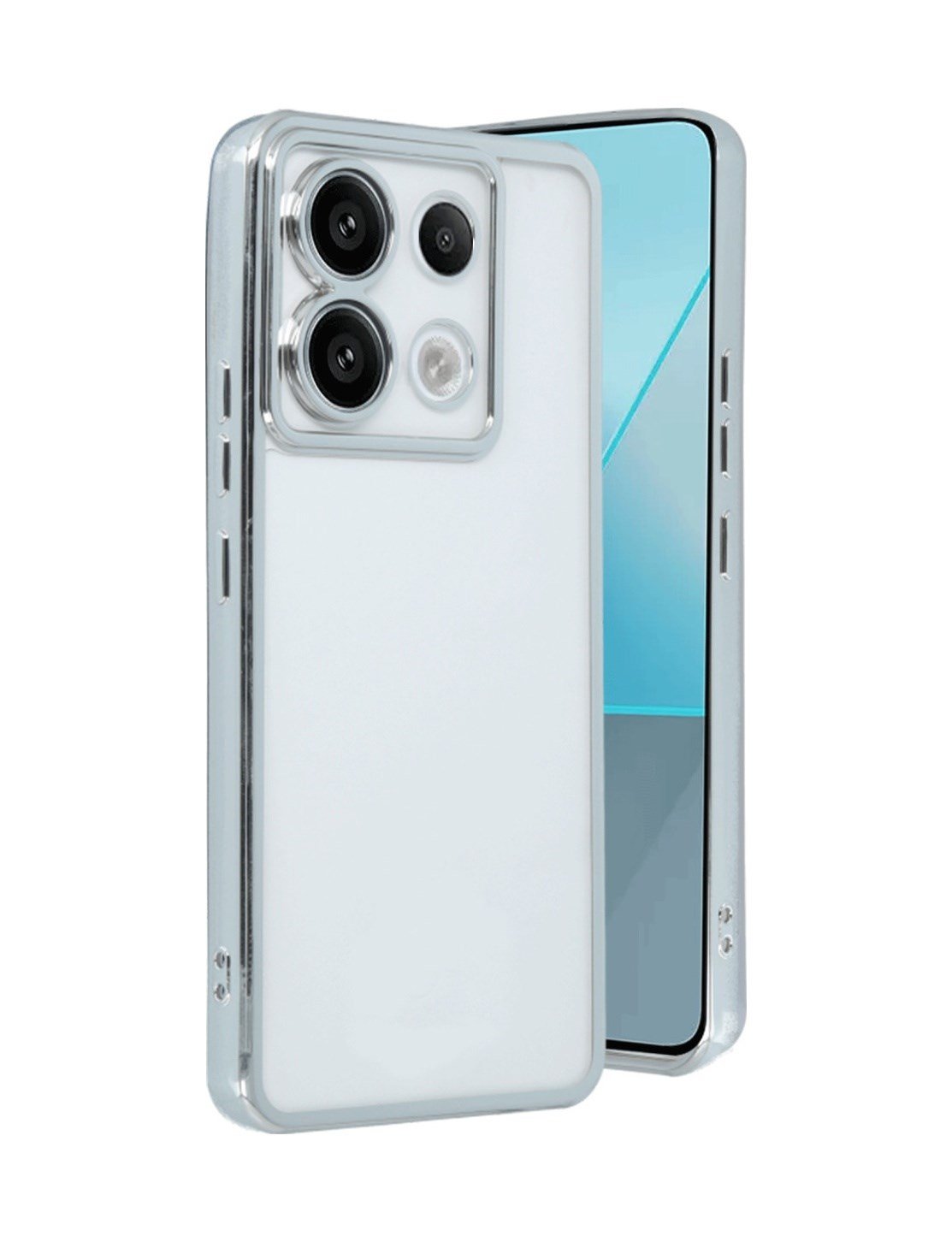 Xiaomi Redmi Note 13 Pro 5g Uyumlu Kılıf Lensli Silikon - Gümüş Belirtilmemiş