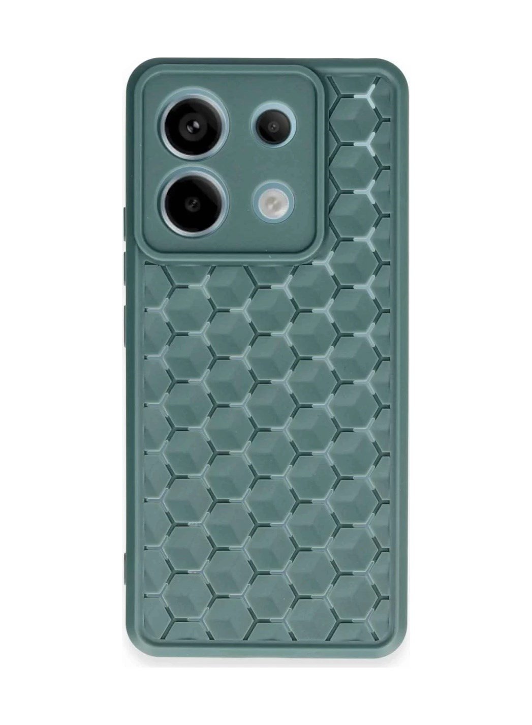 Xiaomi Redmi Note 13 Pro 5g Uyumlu Kılıf Petek Silikon Kapak - Koyu Yeşil Belirtilmemiş