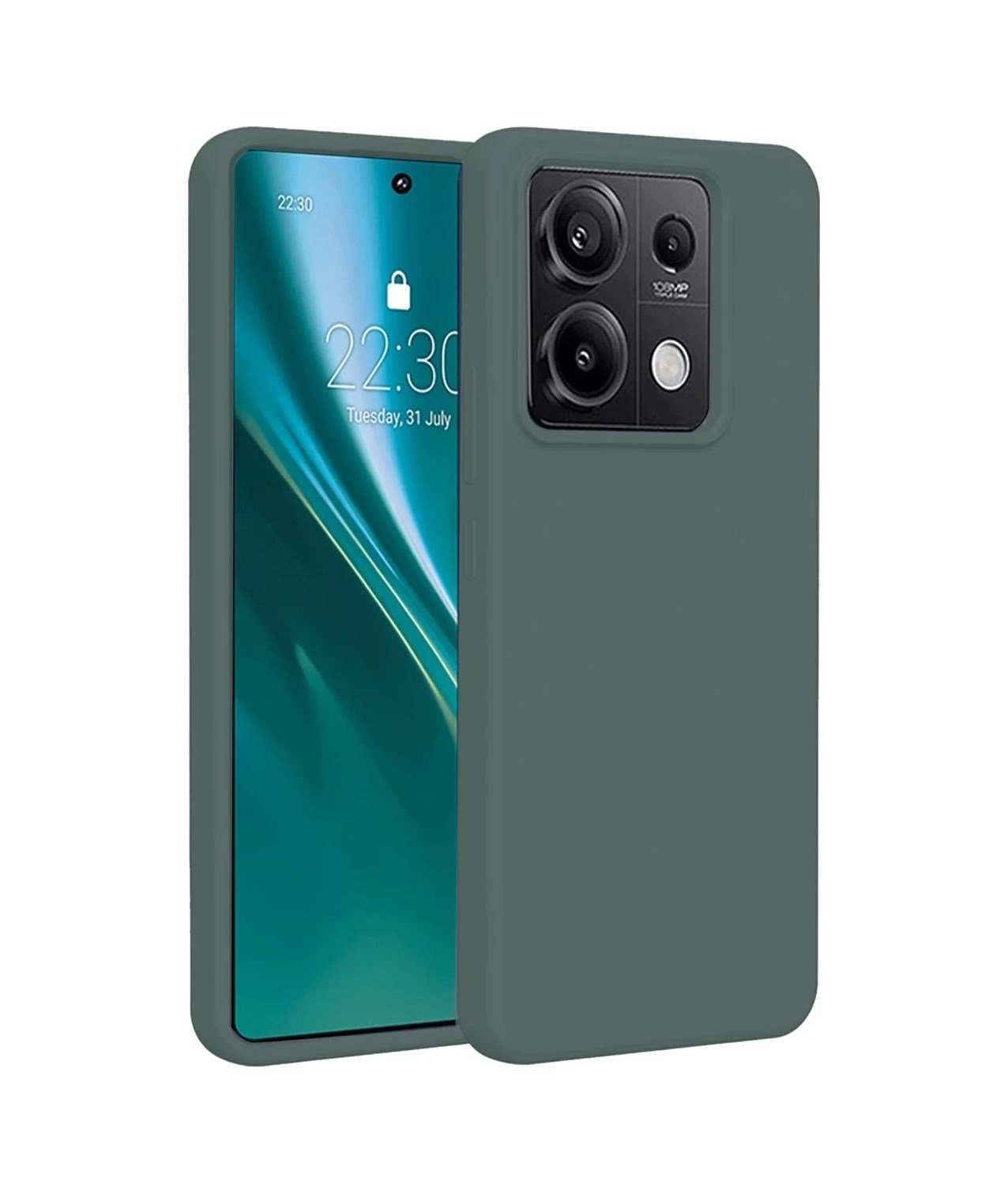 Xiaomi Redmi Note 13 Pro 5g Uyumlu Kılıf First Silikon - Koyu Yeşil Belirtilmemiş