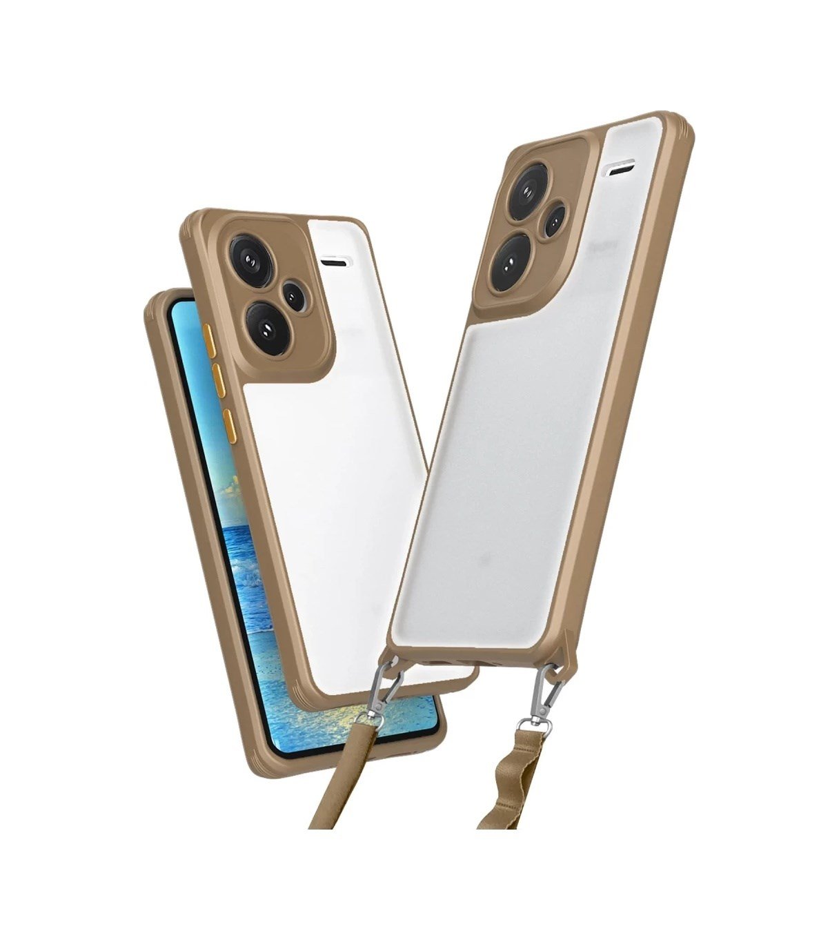 Xiaomi Redmi Note 13 Pro Plus Uyumlu Kılıf Penta Silikon Kılıf - Çöl Titanyum Belirtilmemiş