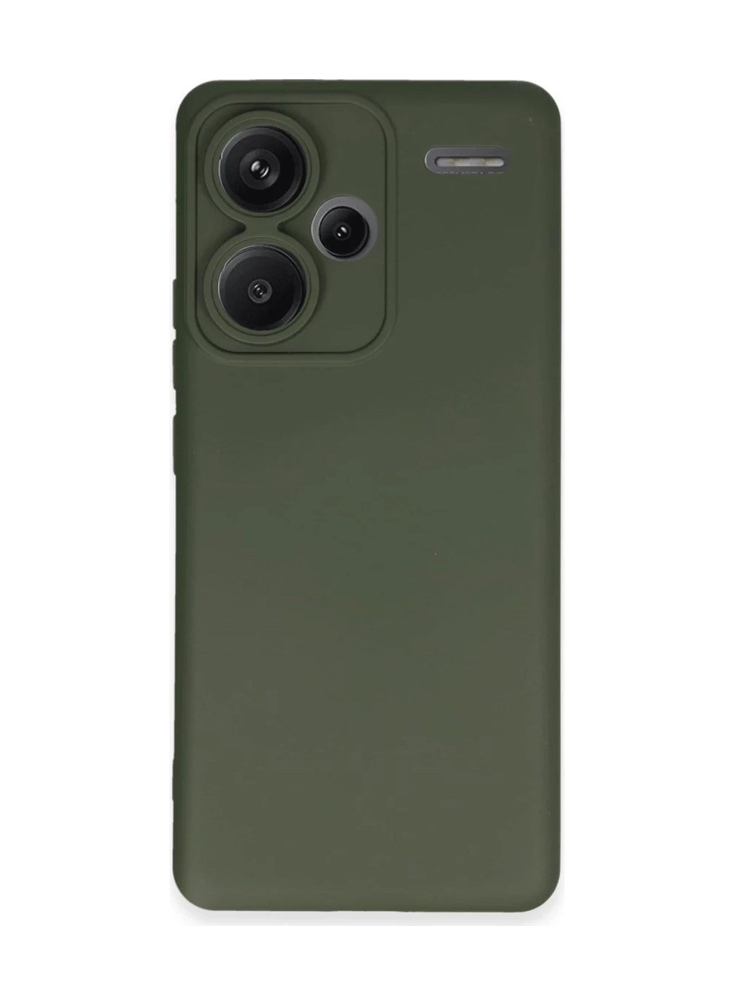 Xiaomi Redmi Note 13 Pro Plus Uyumlu Kılıf Nano İçi Kadife Silikon - Koyu Yeşil Belirtilmemiş