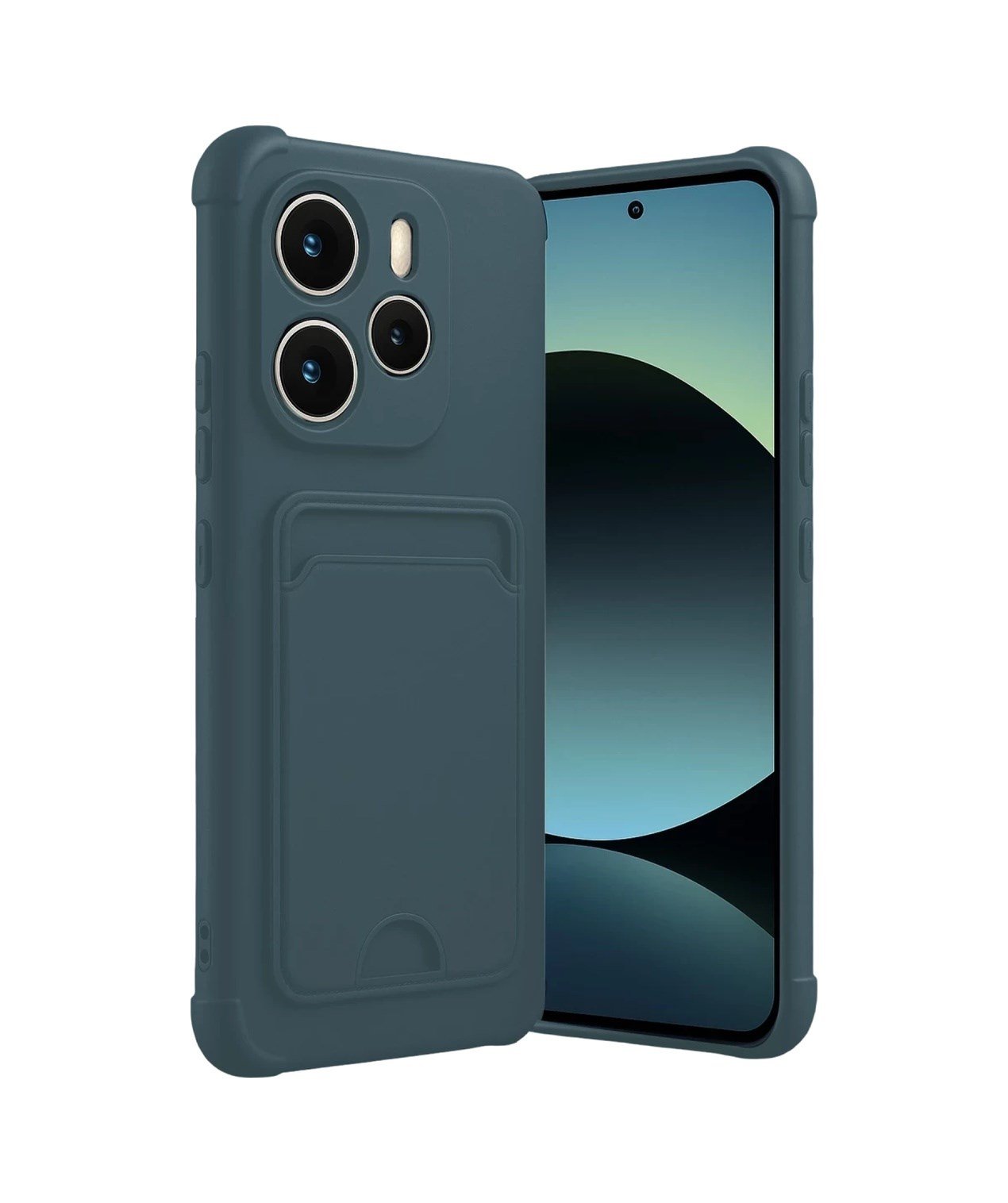 Xiaomi Redmi Note 14 4g Uyumlu Kelvin Kartvizitli Silikon - Koyu Yeşil Belirtilmemiş