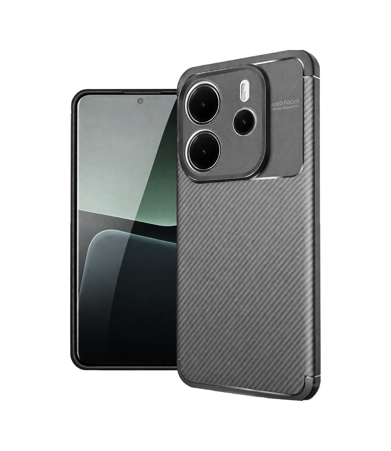 Xiaomi Redmi Note 14 4g Uyumlu Kılıf Auto Focus Karbon Kapak - Gri Belirtilmemiş
