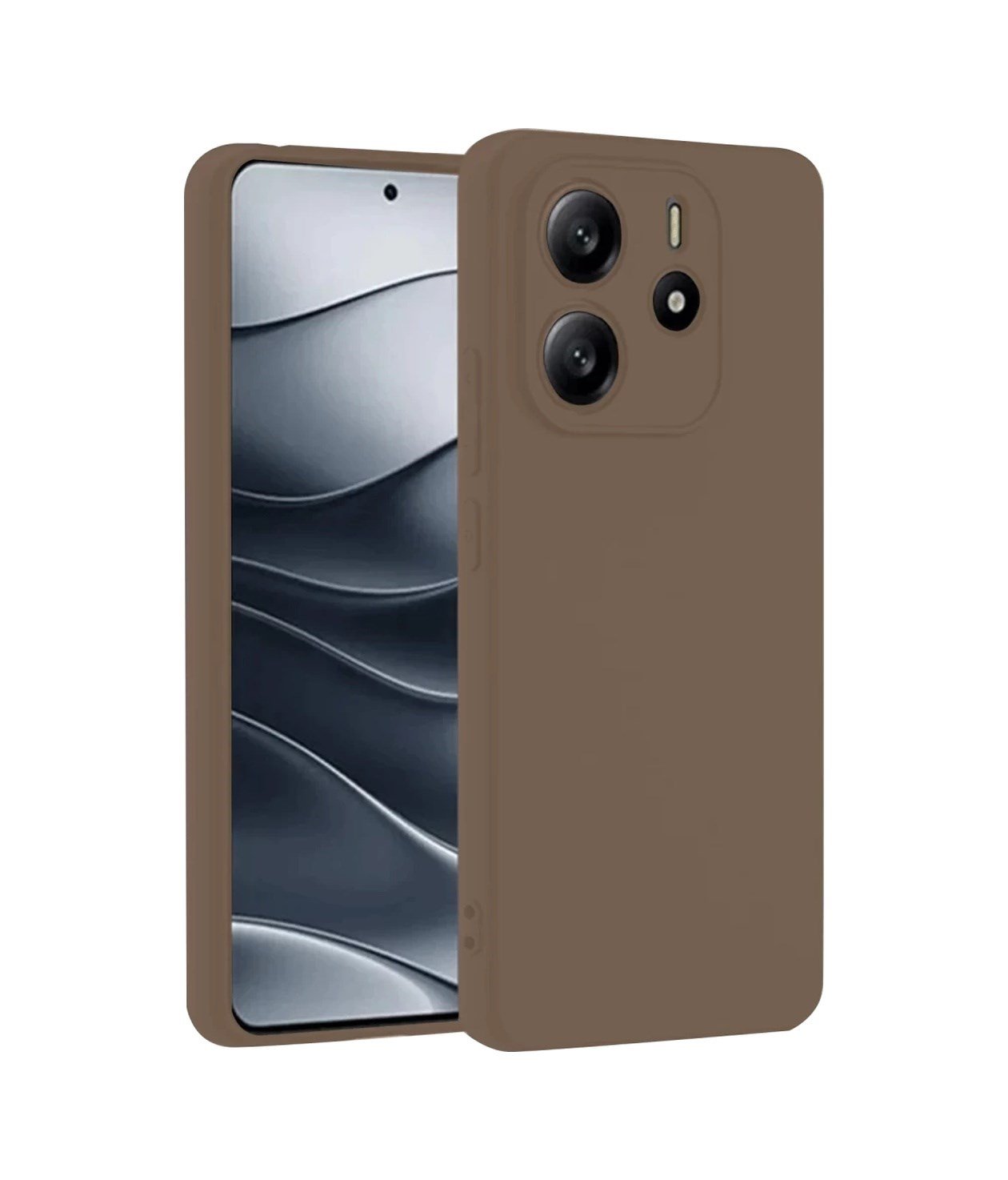 Xiaomi Redmi Note 14 4g Uyumlu Kılıf First Silikon - Kahverengi Belirtilmemiş