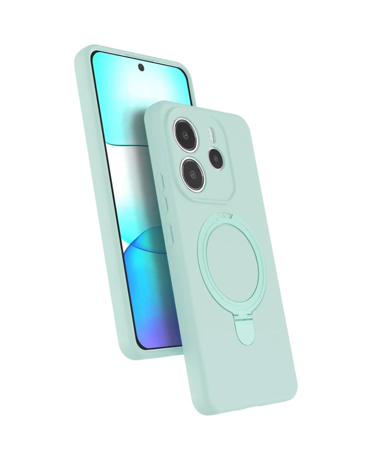 Xiaomi Redmi Note 14 4g Uyumlu Regal Magsafe Standlı Kapak - Su Yeşili Belirtilmemiş