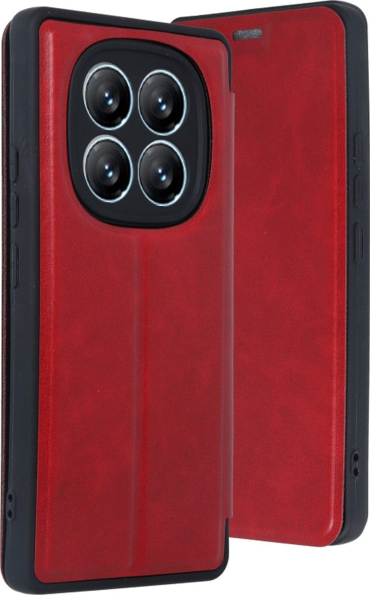 Xiaomi Redmi Note 14 Pro 4g Uyumlu Kılıf Flip Cover - Kırmızı Belirtilmemiş