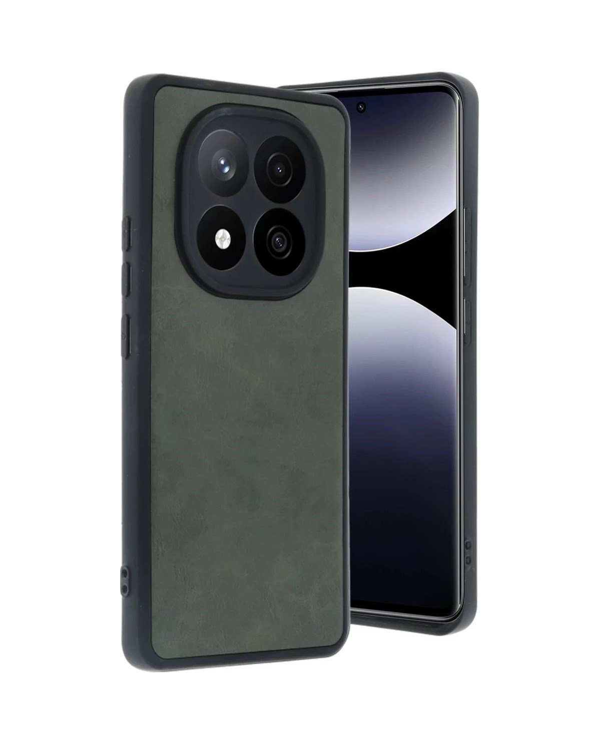 Xiaomi Redmi Note 14 Pro 4g Uyumlu Kılıf Aras Deri Kapak - Koyu Yeşil Belirtilmemiş