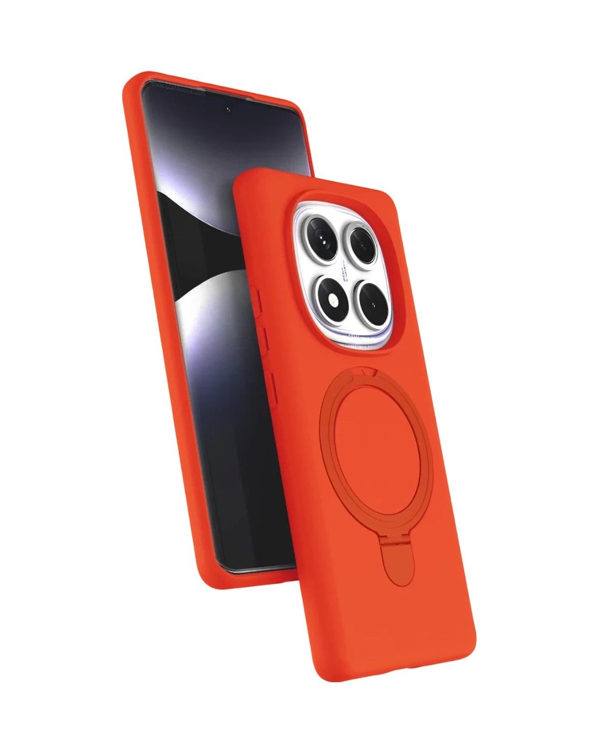Xiaomi Redmi Note 14 Pro 4g Uyumlu Regal Magsafe Standlı Kapak - Turuncu Belirtilmemiş