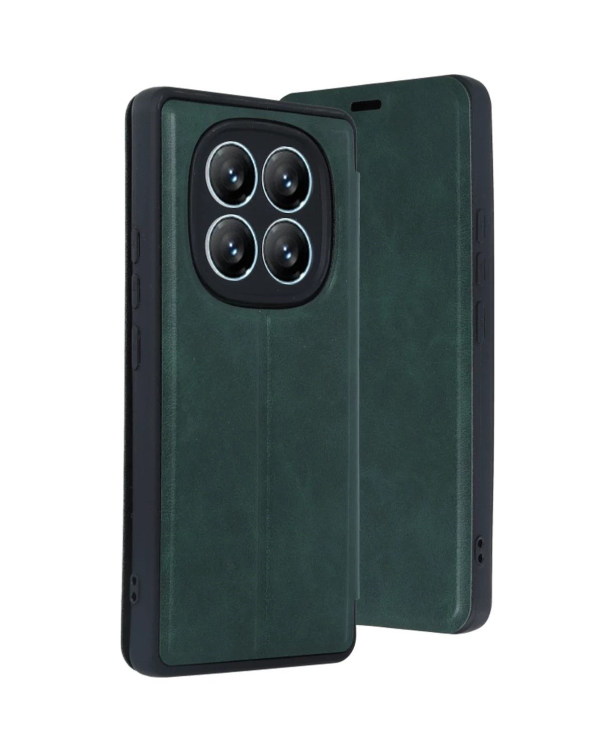 Xiaomi Redmi Note 14 Pro 5g Uyumlu Kılıf Flip Cover - Koyu Yeşil Belirtilmemiş