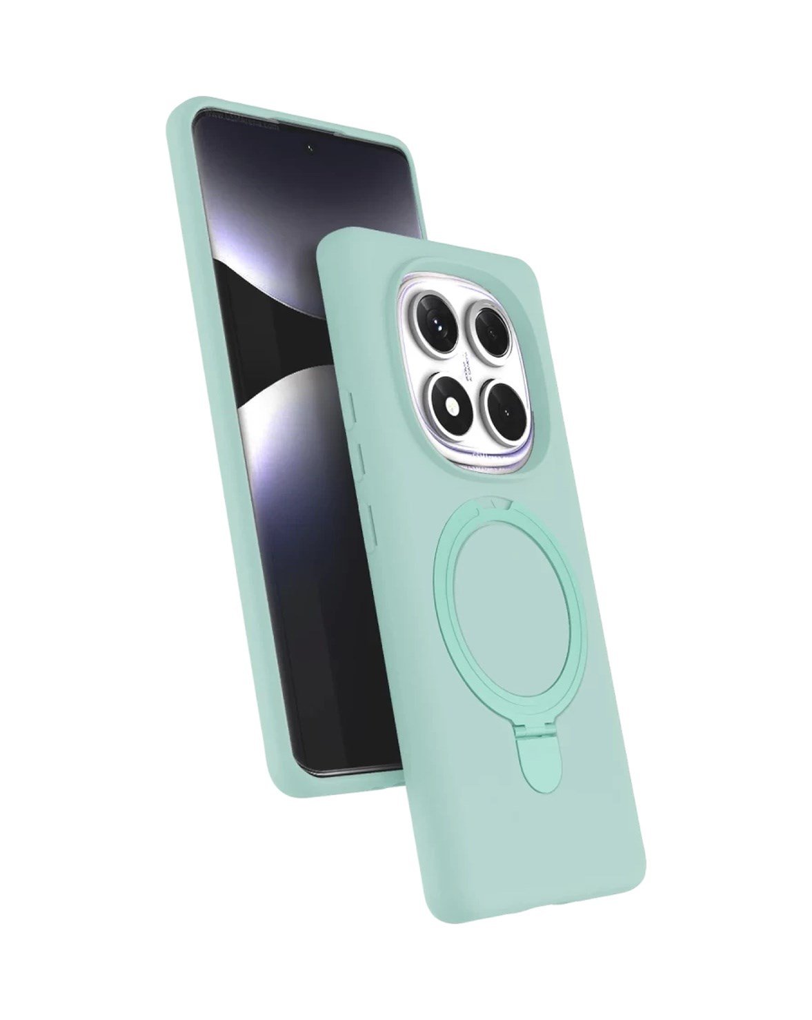 Xiaomi Redmi Note 14 Pro 5g Uyumlu Regal Magsafe Standlı Kapak - Su Yeşili Belirtilmemiş