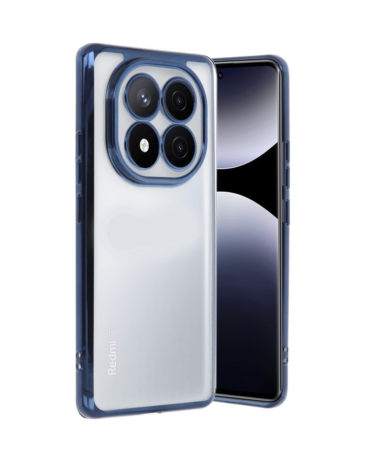 Xiaomi Redmi Note 14 Pro Plus Uyumlu Kılıf Lensli Silikon - Lacivert Belirtilmemiş