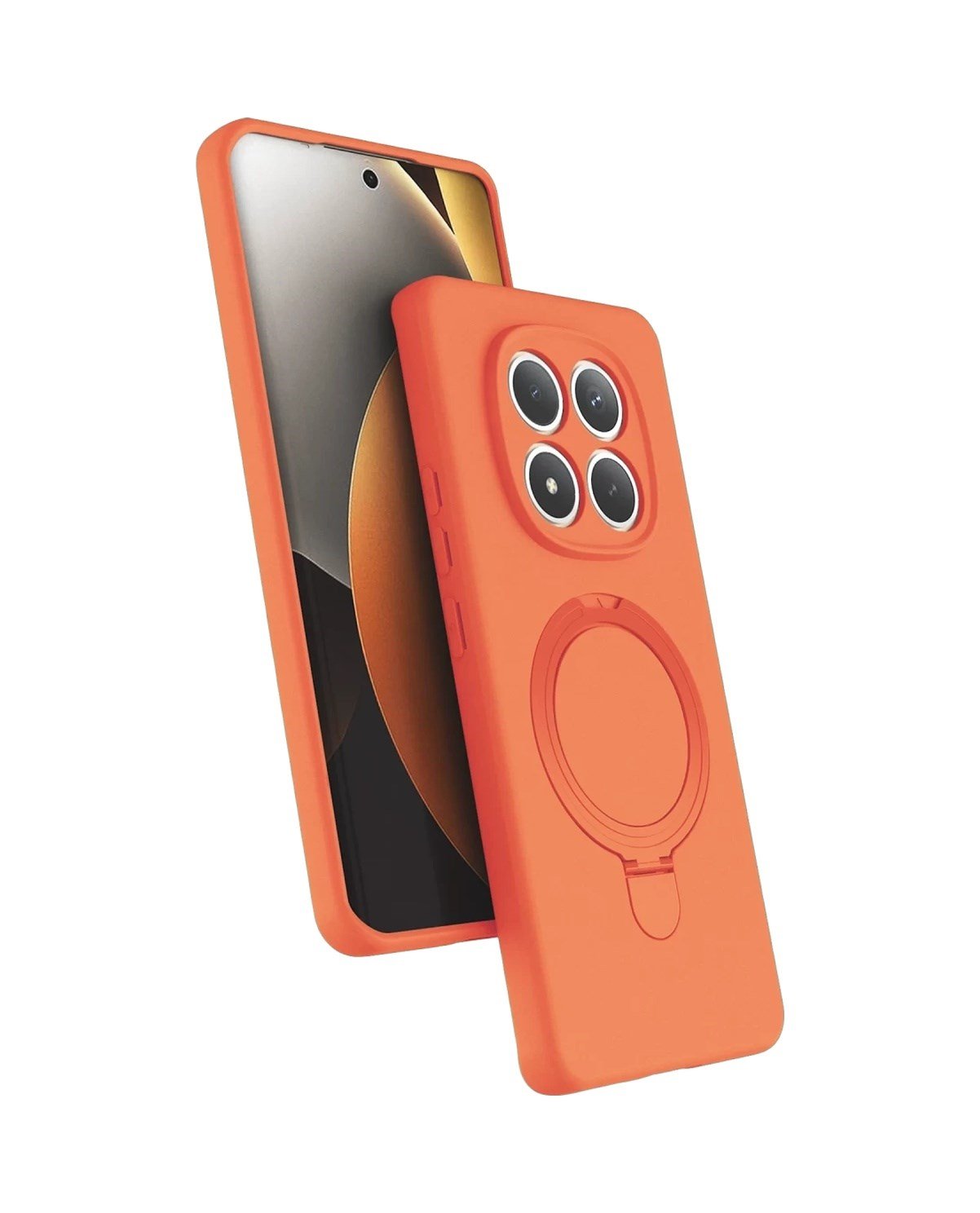 Xiaomi Redmi Note 15 Pro 4g Uyumlu Regal Magsafe Standlı Kapak - Turuncu Belirtilmemiş