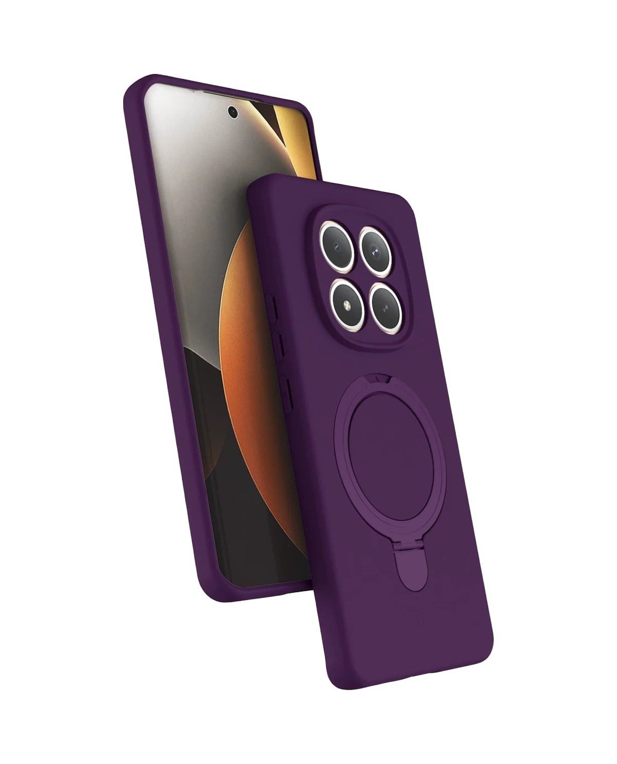 Xiaomi Redmi Note 15 Pro 5g Uyumlu Regal Magsafe Standlı Kapak - Derin Mor Belirtilmemiş
