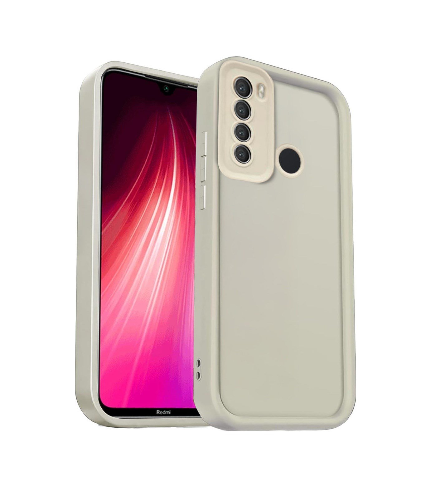 Xiaomi Redmi Note 8 Uyumlu Kılıf Viera Silikon - Krem Belirtilmemiş