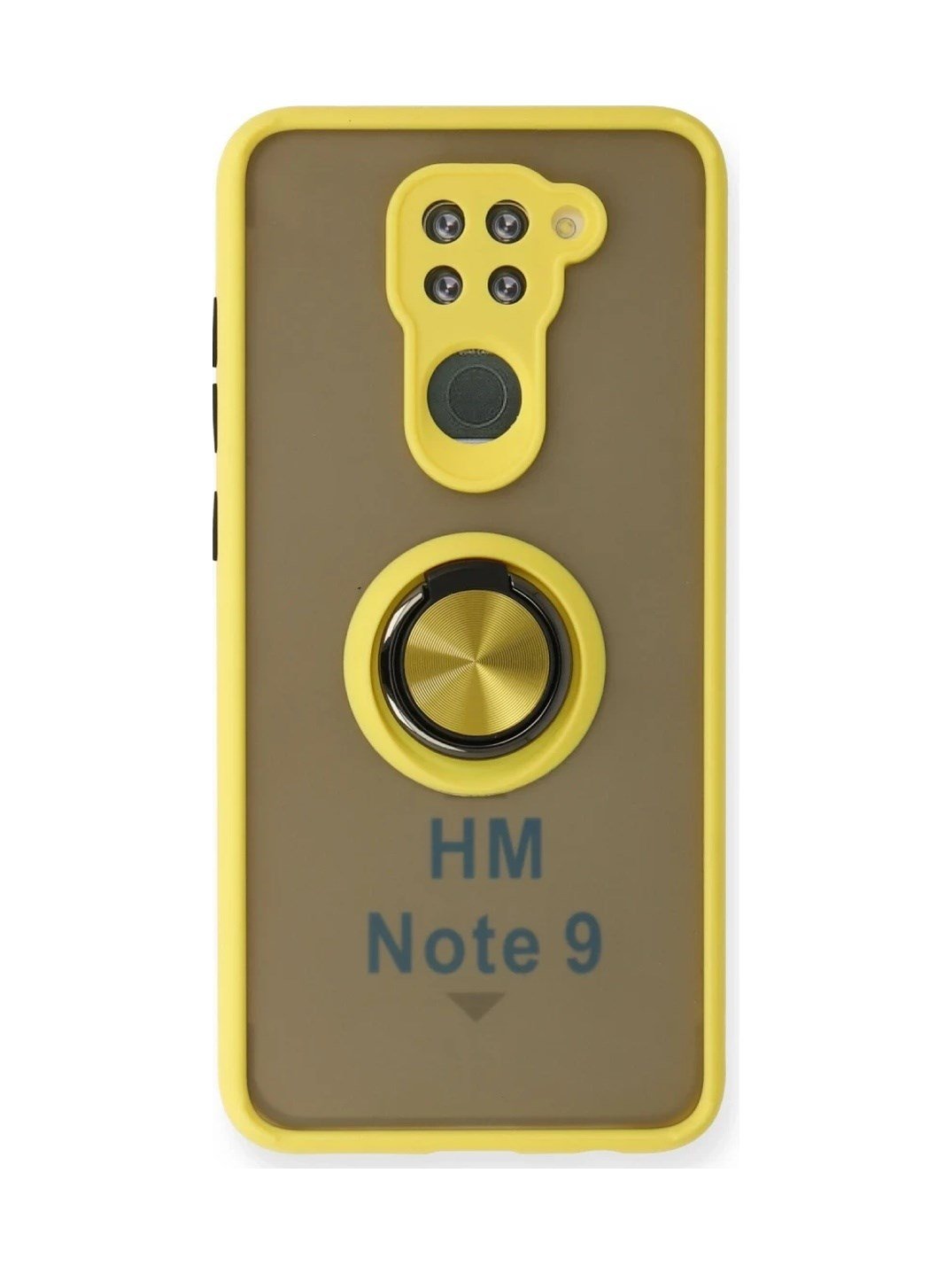 Xiaomi Redmi Note 9 Kılıf Montreal Yüzüklü Silikon Kapak - Sarı 0.2M-Çok Renkli