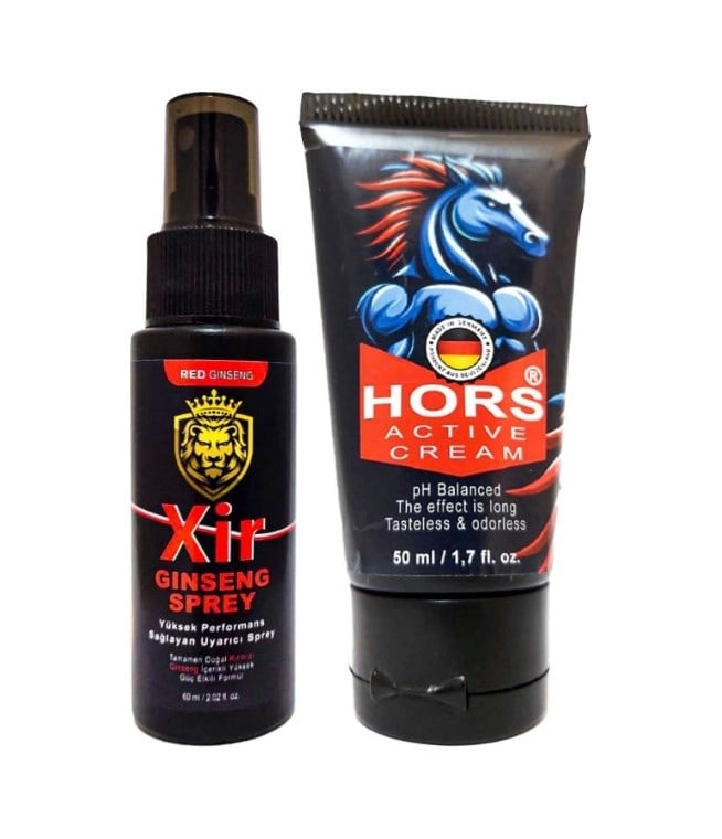 Xir 3xeffect Spray 50 Ml + Hors Active Cream 50 Ml / Erkek Özel Yer Zaman Katılık Ve Ebat Seti