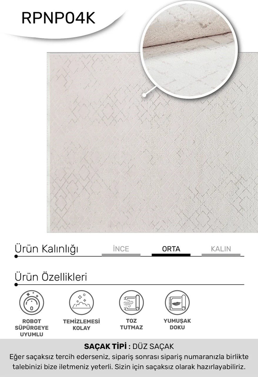 Youdayhomecollection Bonaparte Model Oturma Odası Halısı 1bej 100 x 400