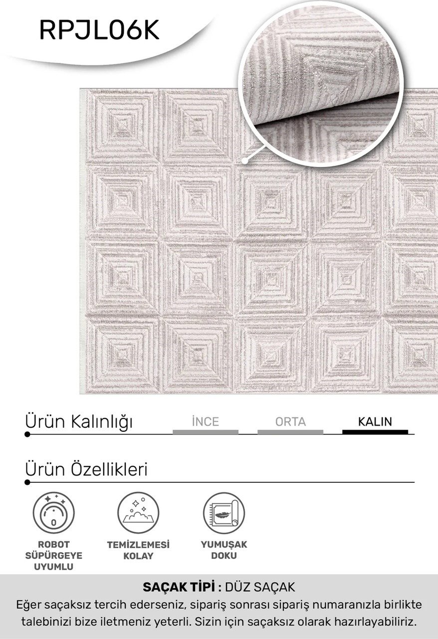 Youdayhomecollection Jalura Model Oturma Odası Halısı 1bej 80 x 400