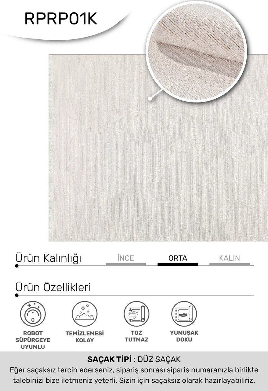 Youdayhomecollection Rosa Model Oturma Odası Halısı 1bej 160 x 350