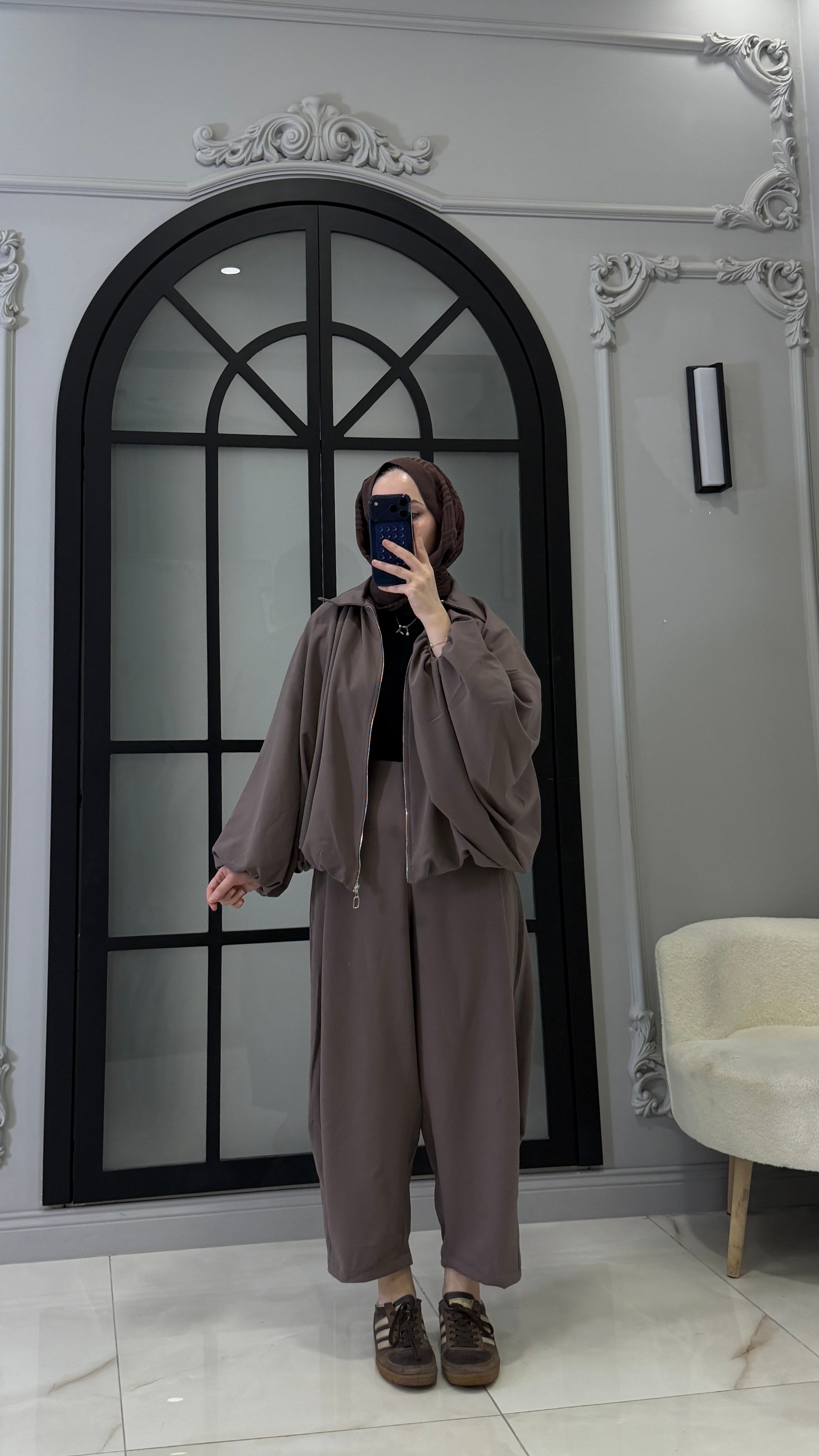 Premium Bomber Ceket Takım | Camel