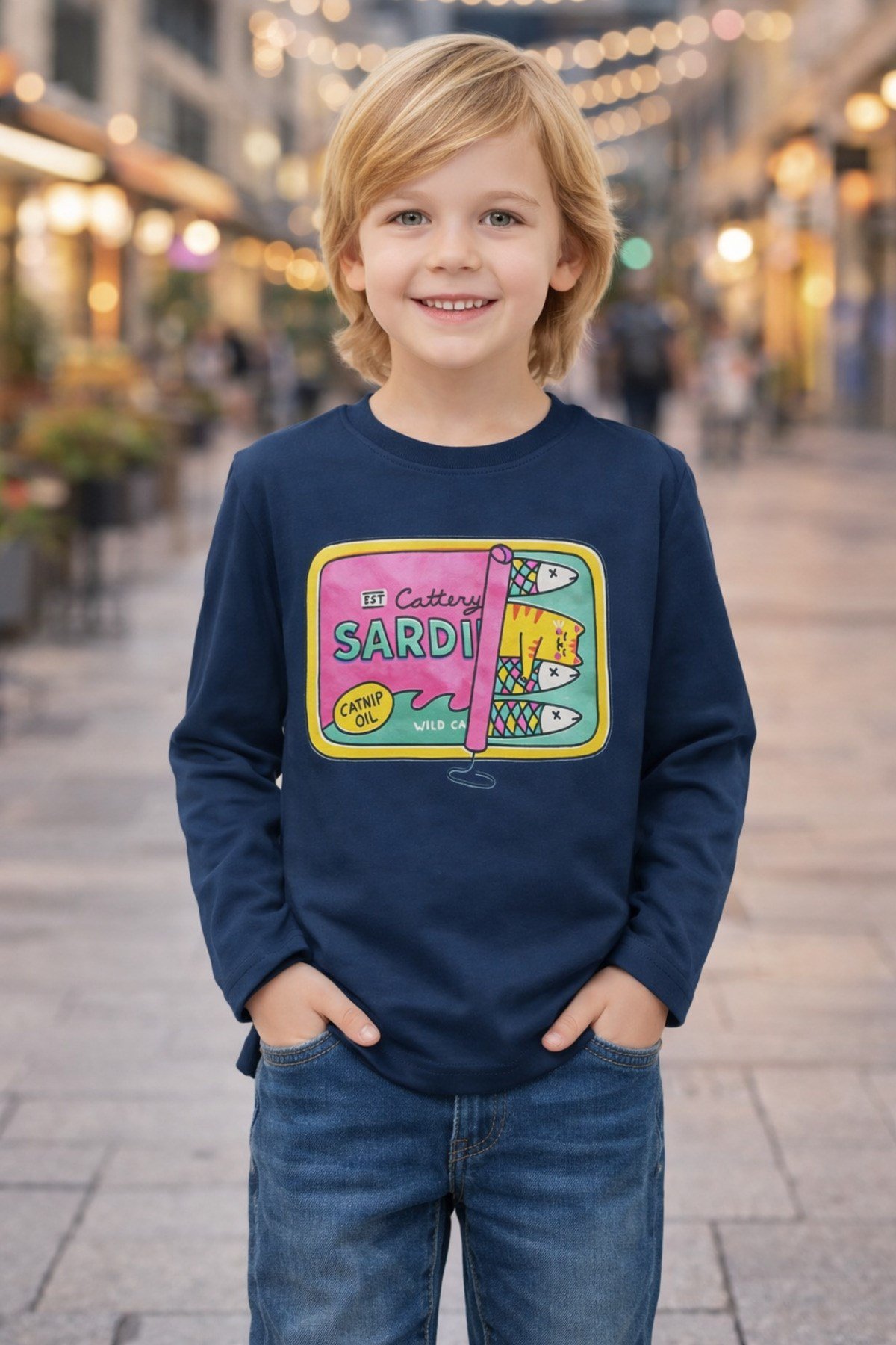 Basic Sardi Lacivert Sweatshirt