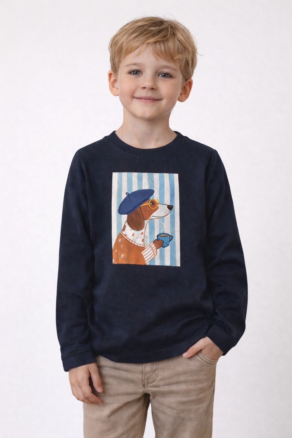Navy Coffee Mood Unisex Basic Sweatshirt