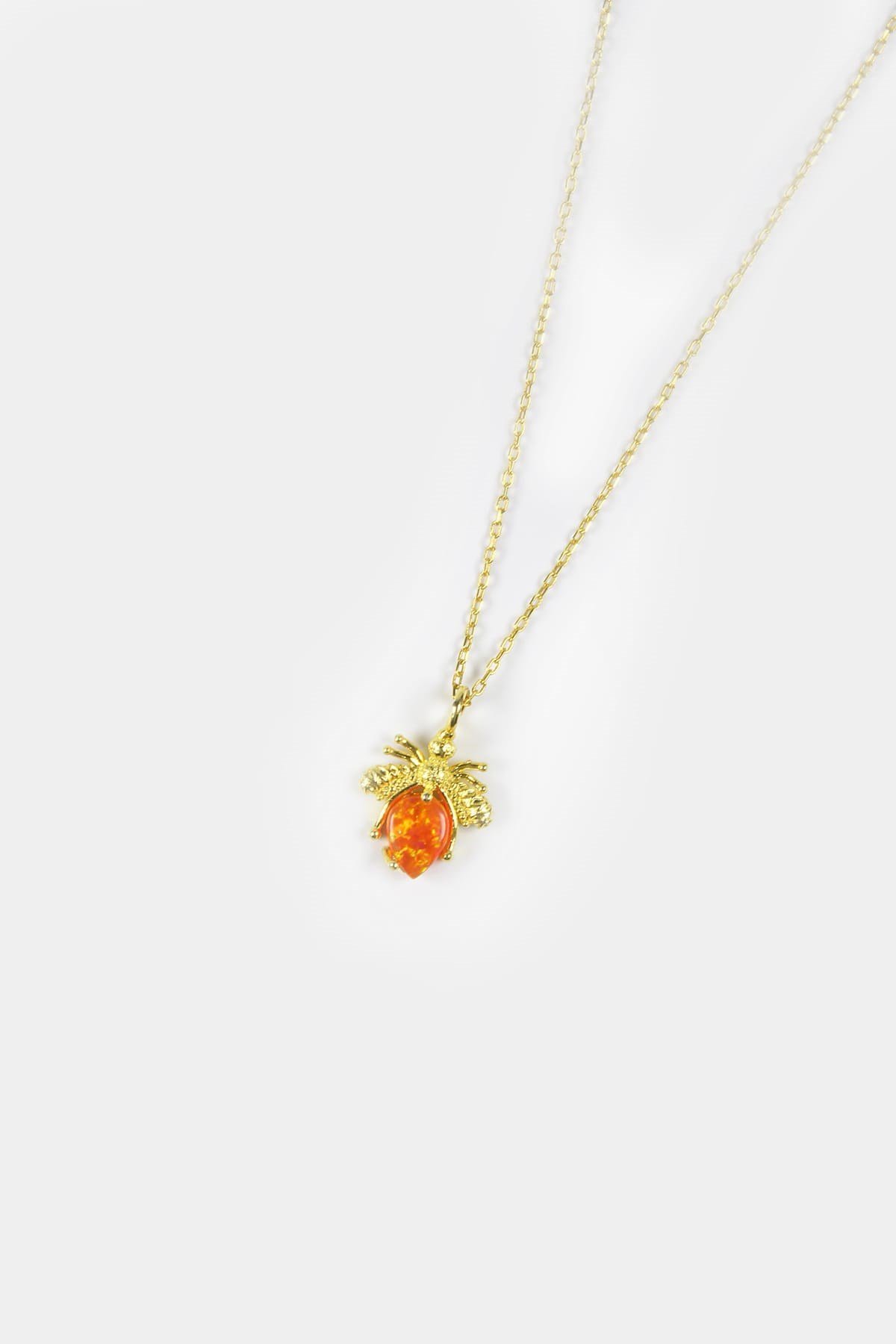 Opal Taşlı Arı Tasarım Kolye
