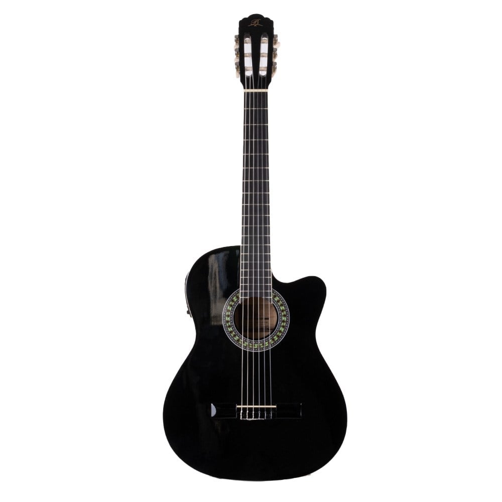 Barcelona LC 3900 CEQ BK Elektro Klasik Gitar